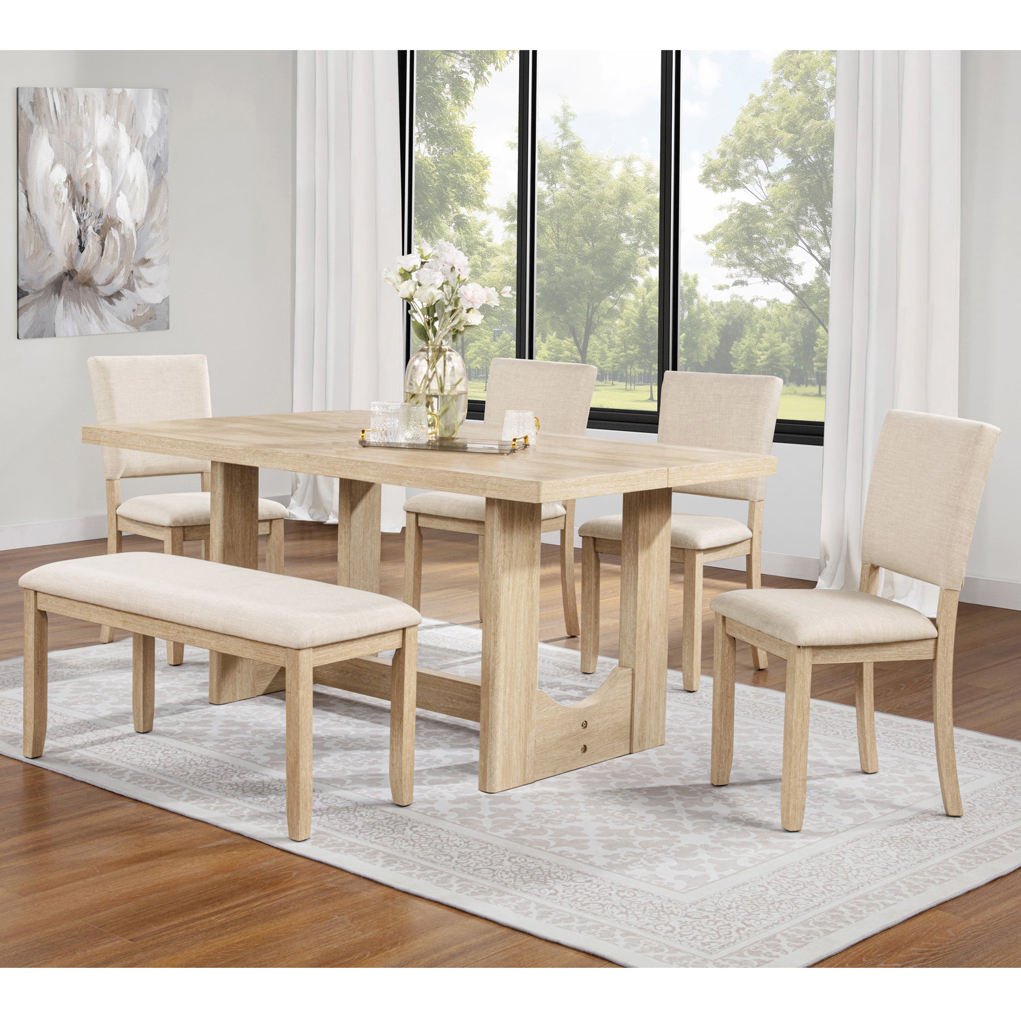 Astrid 6-Piece Oak Dining Set