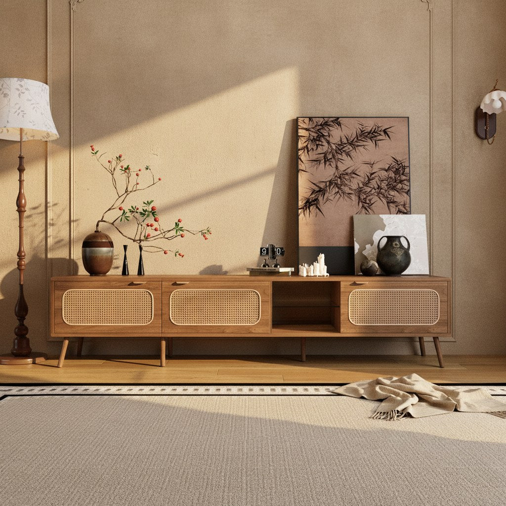Bodil Storage Solid Wood TV Stand