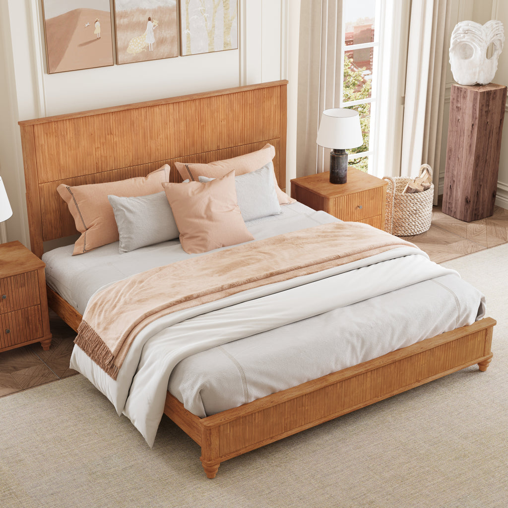Orla Solid Wood King Platform Bed Frame
