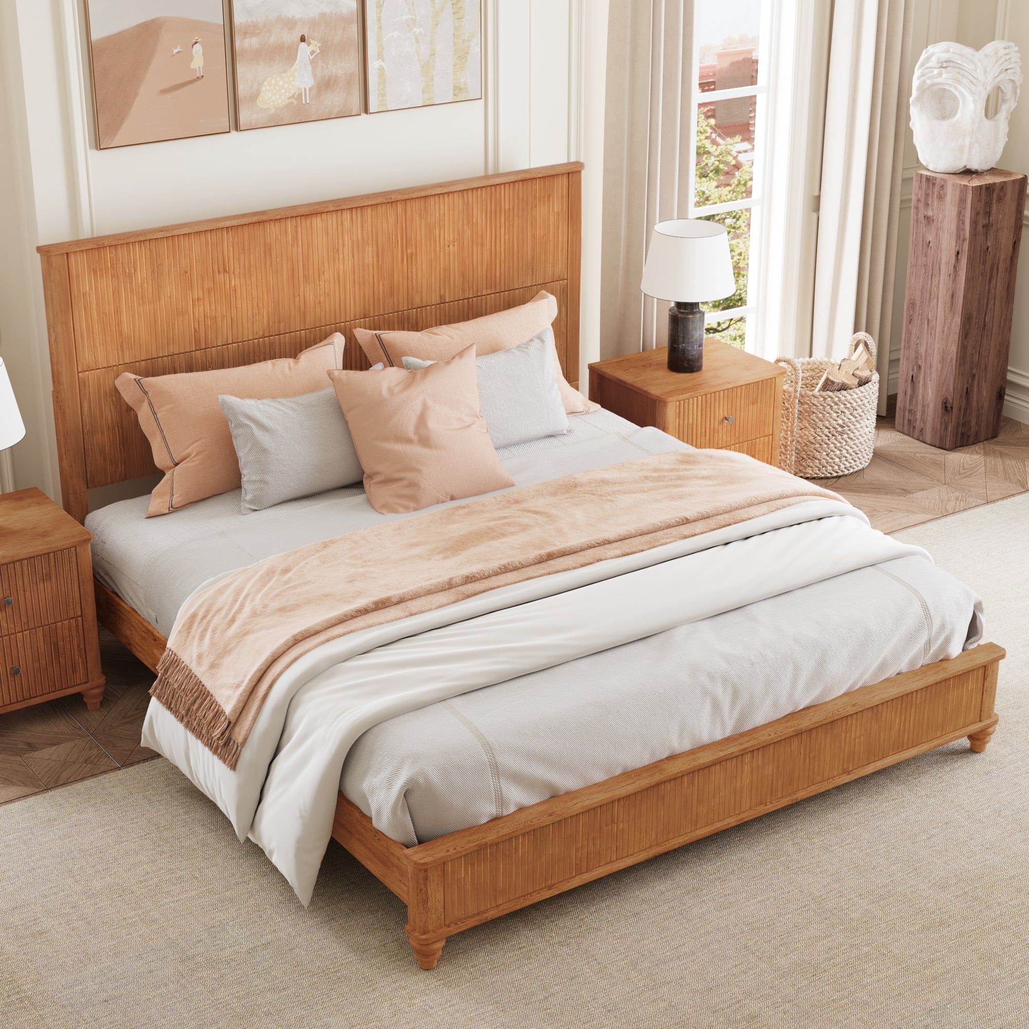 Orla Solid Wood King Platform Bed Frame