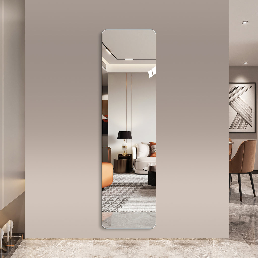 Maren Round Oak Floor Mirror