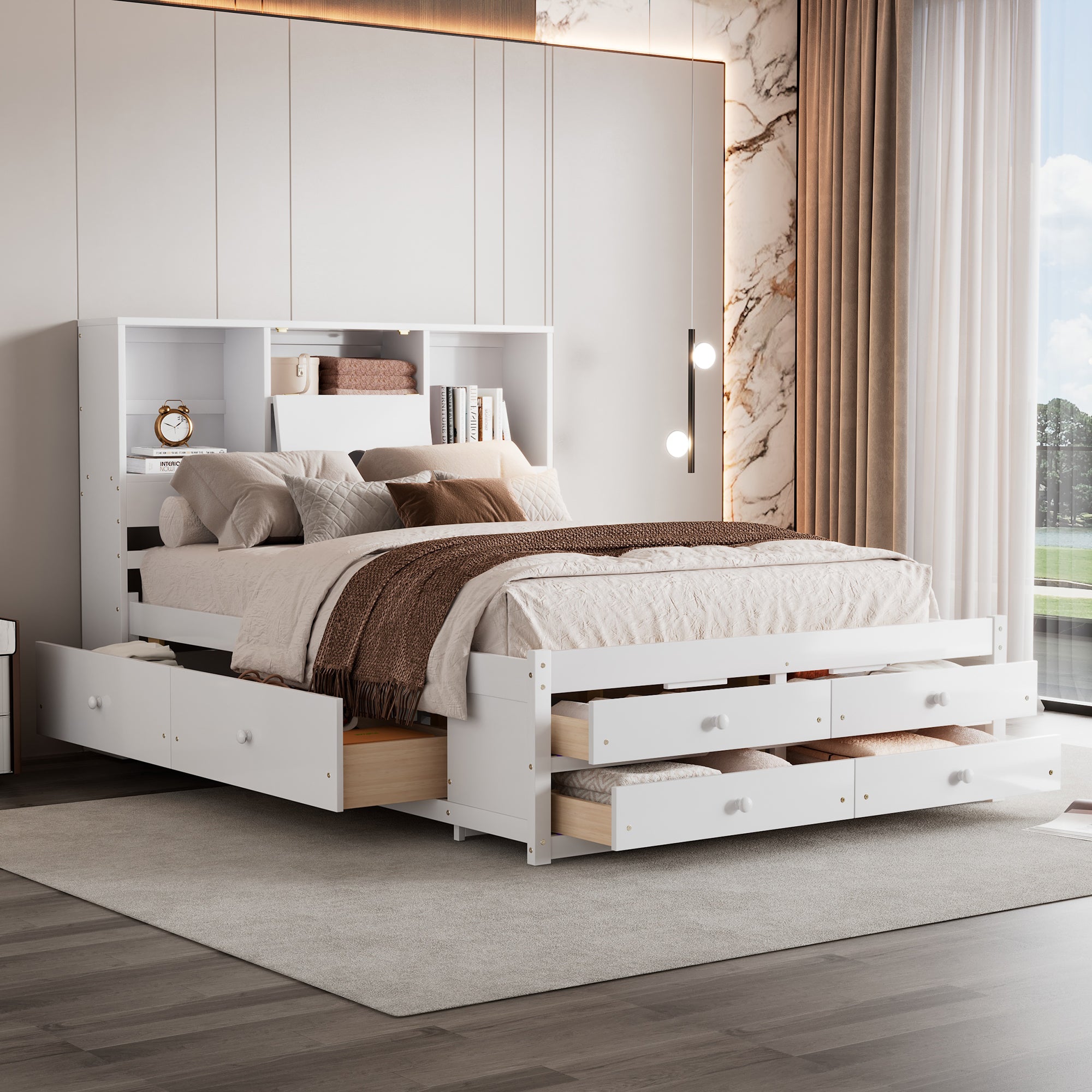 Alvar Solid Wood Queen Platform Bed Frame