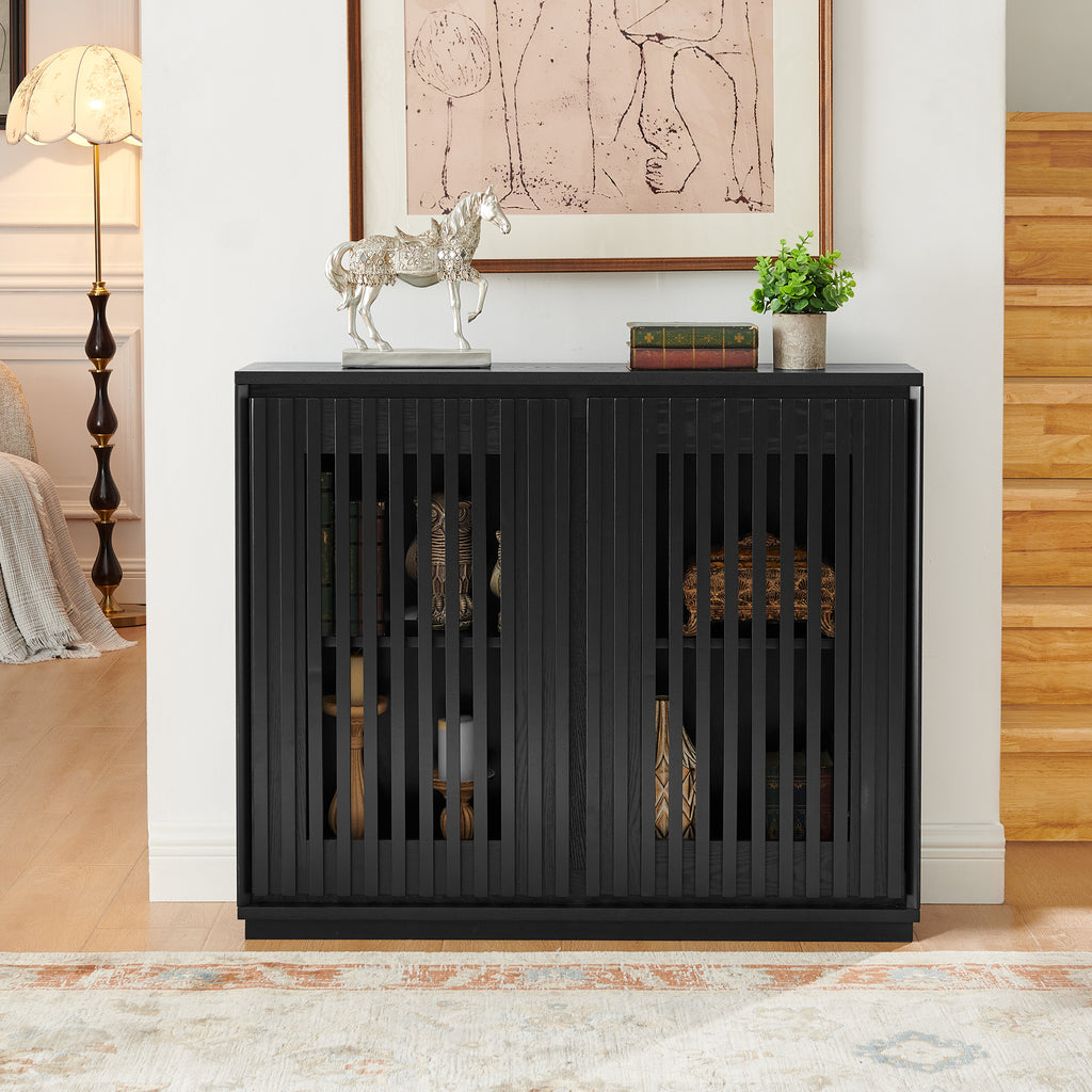 Preben Fluted Solid Wood Cabinet