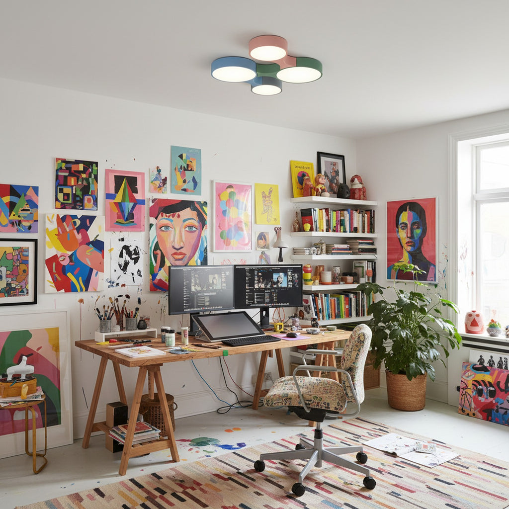 Cogs Nordic Colorful Ceiling Light - Room Context
