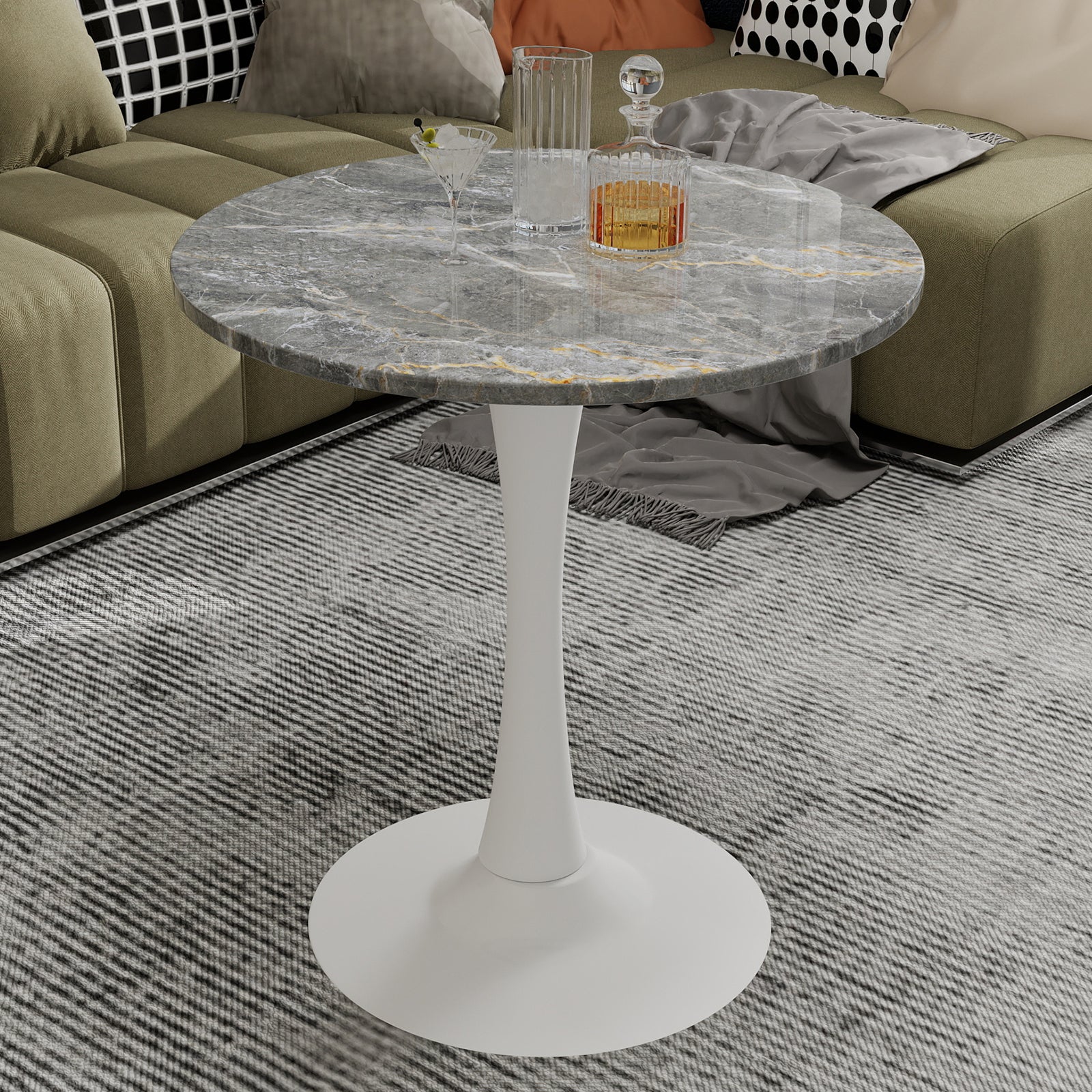 Fylla Round Marble Dining Table