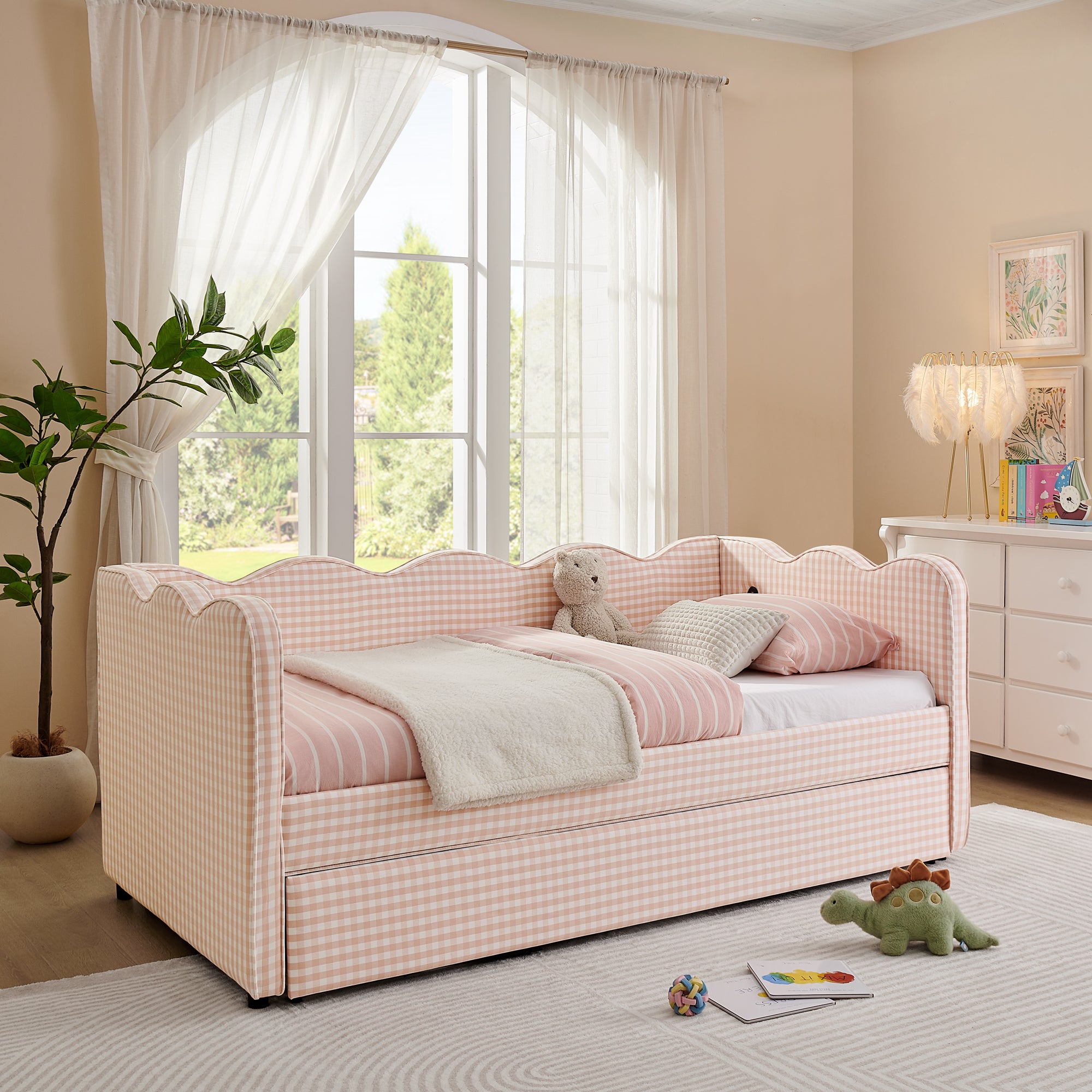Hege Linen Twin Bed Frame
