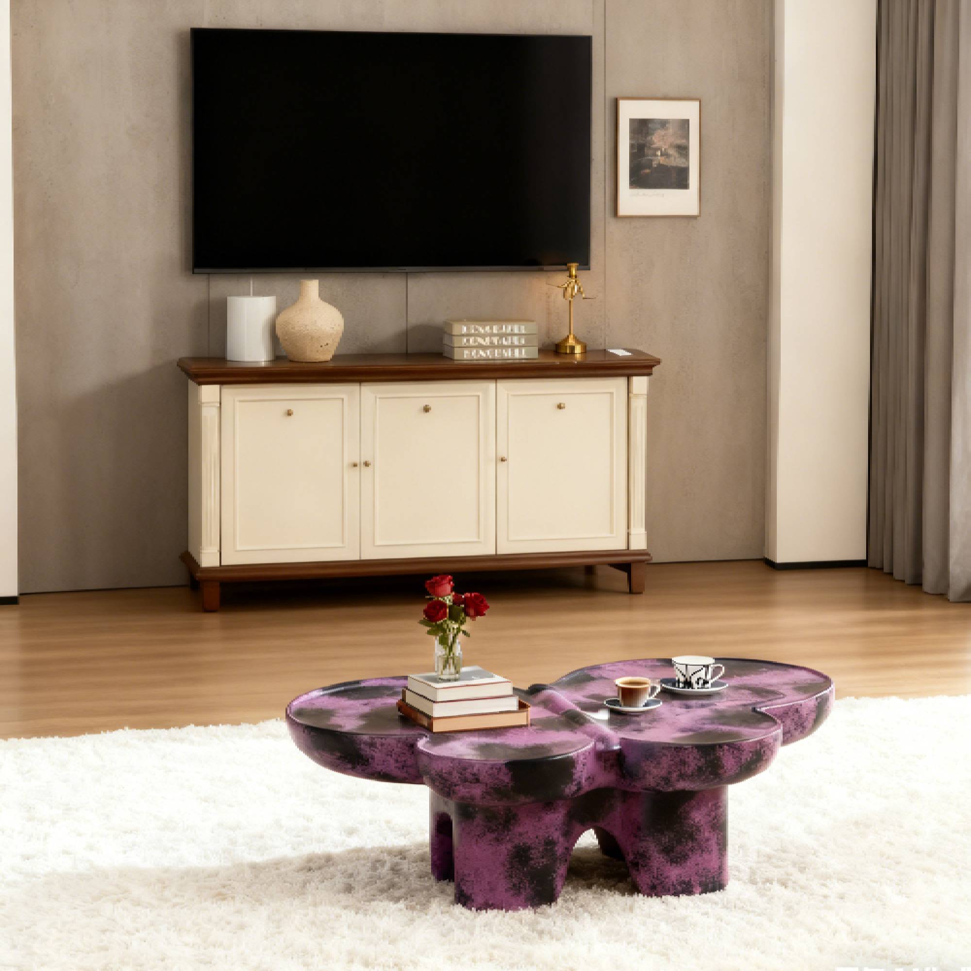 Viggo Travertine Coffee Table