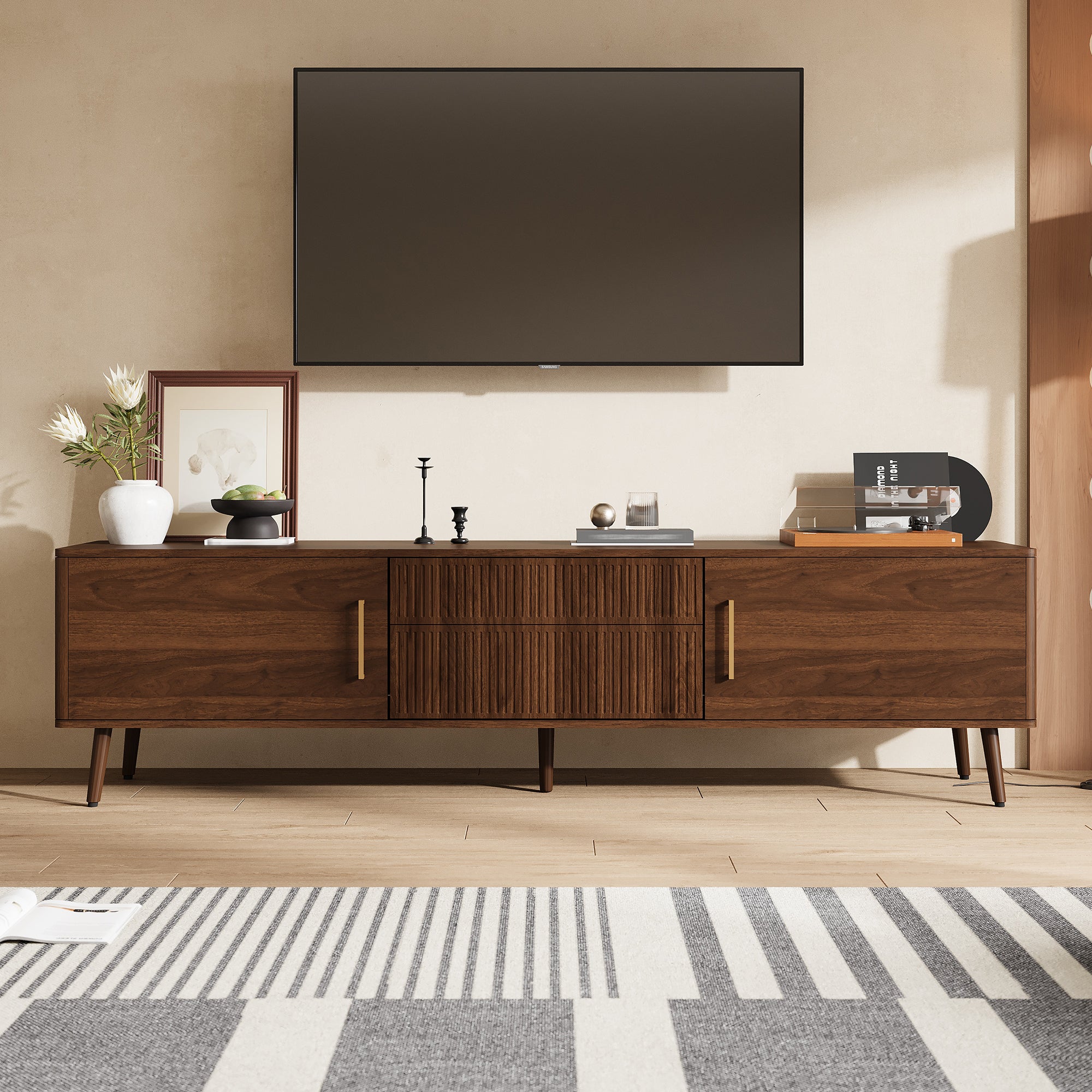 Selma Storage Solid Wood TV Stand