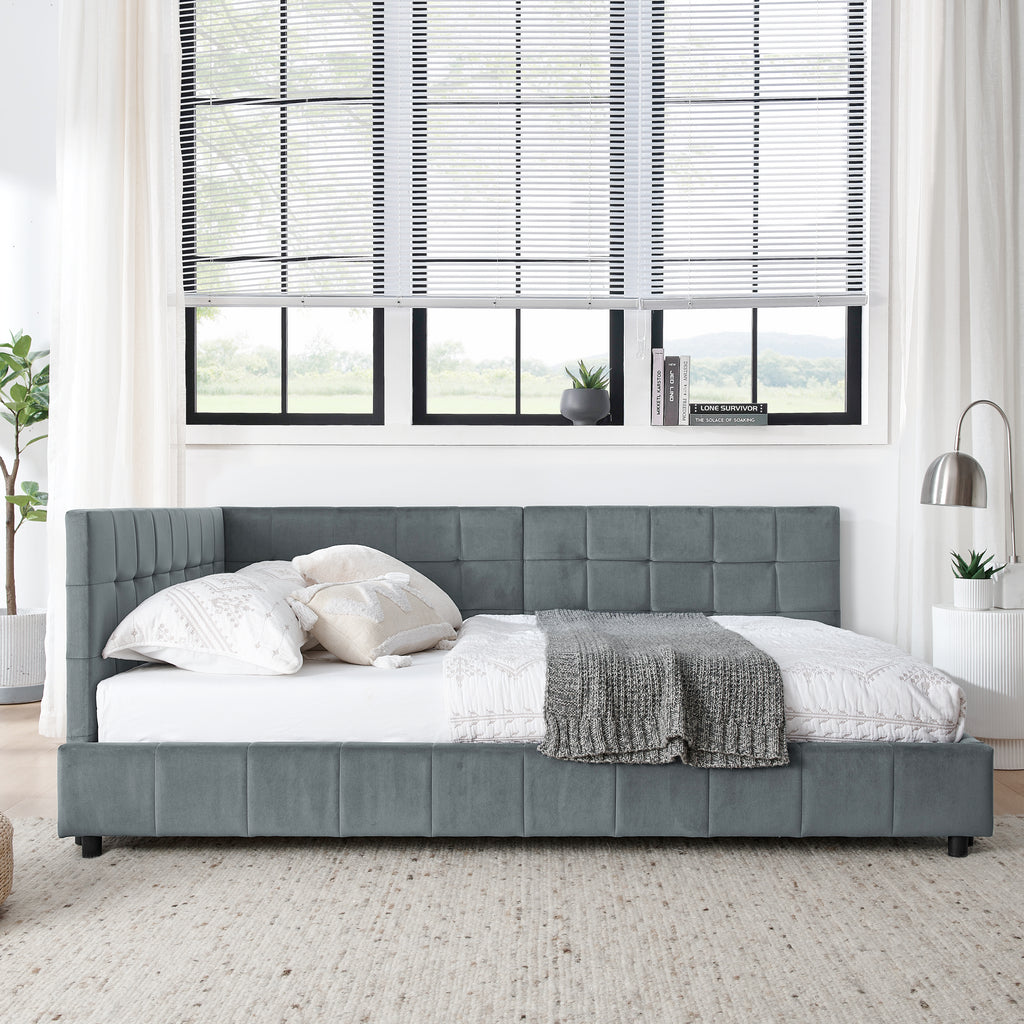 Gerd Velvet Full Bed Frame
