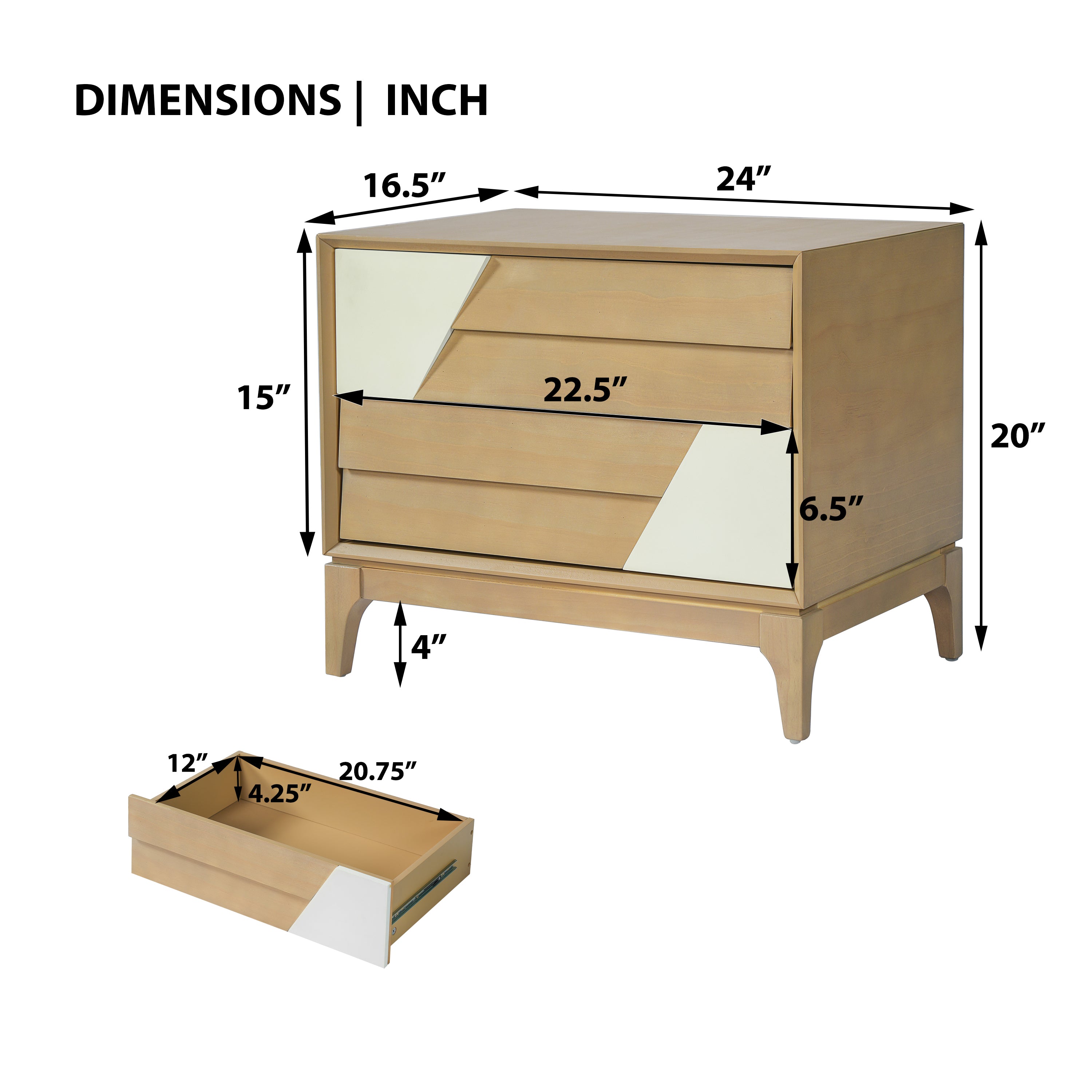 Ylva Solid Wood Nightstand