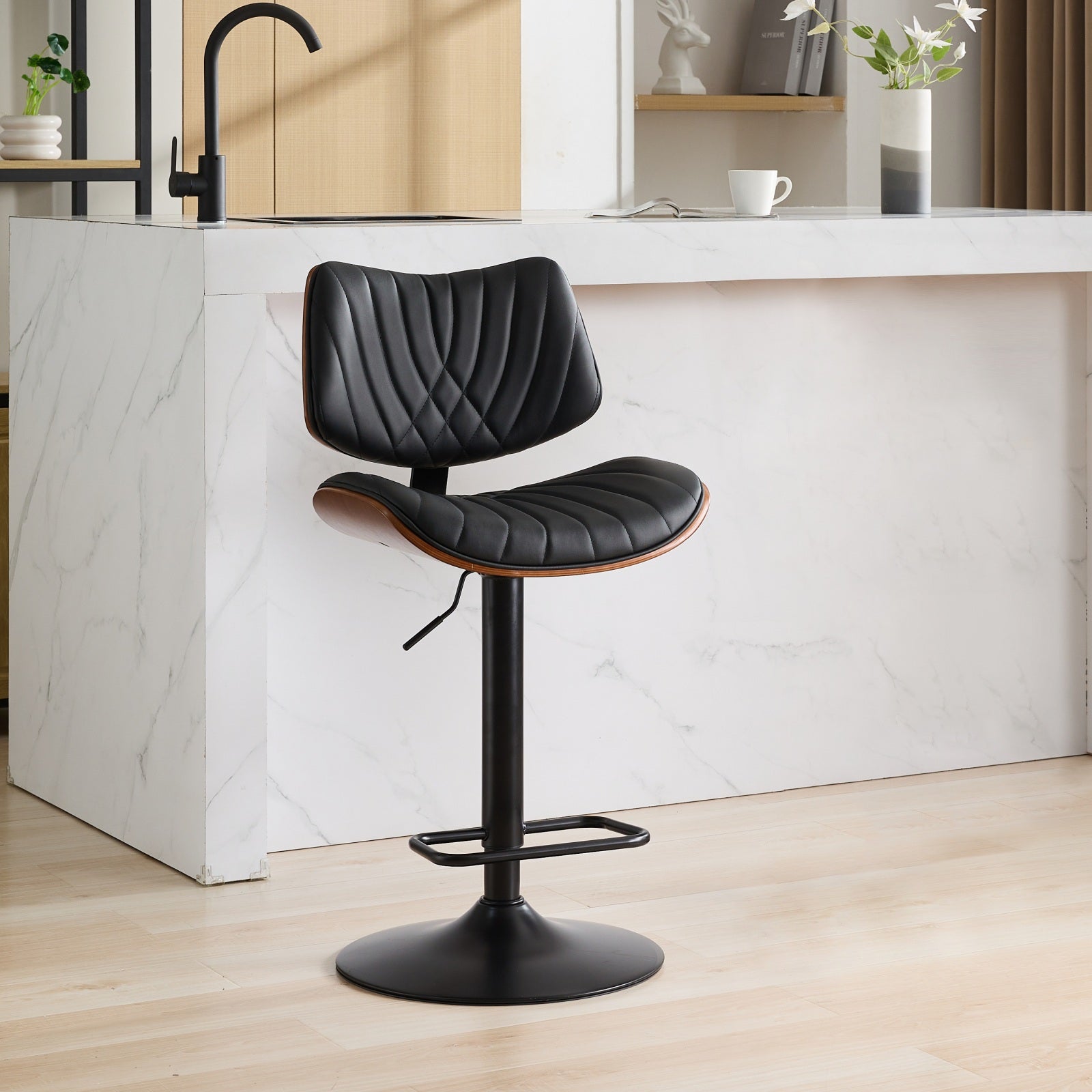 Cleo Swivel Walnut Dining Chair