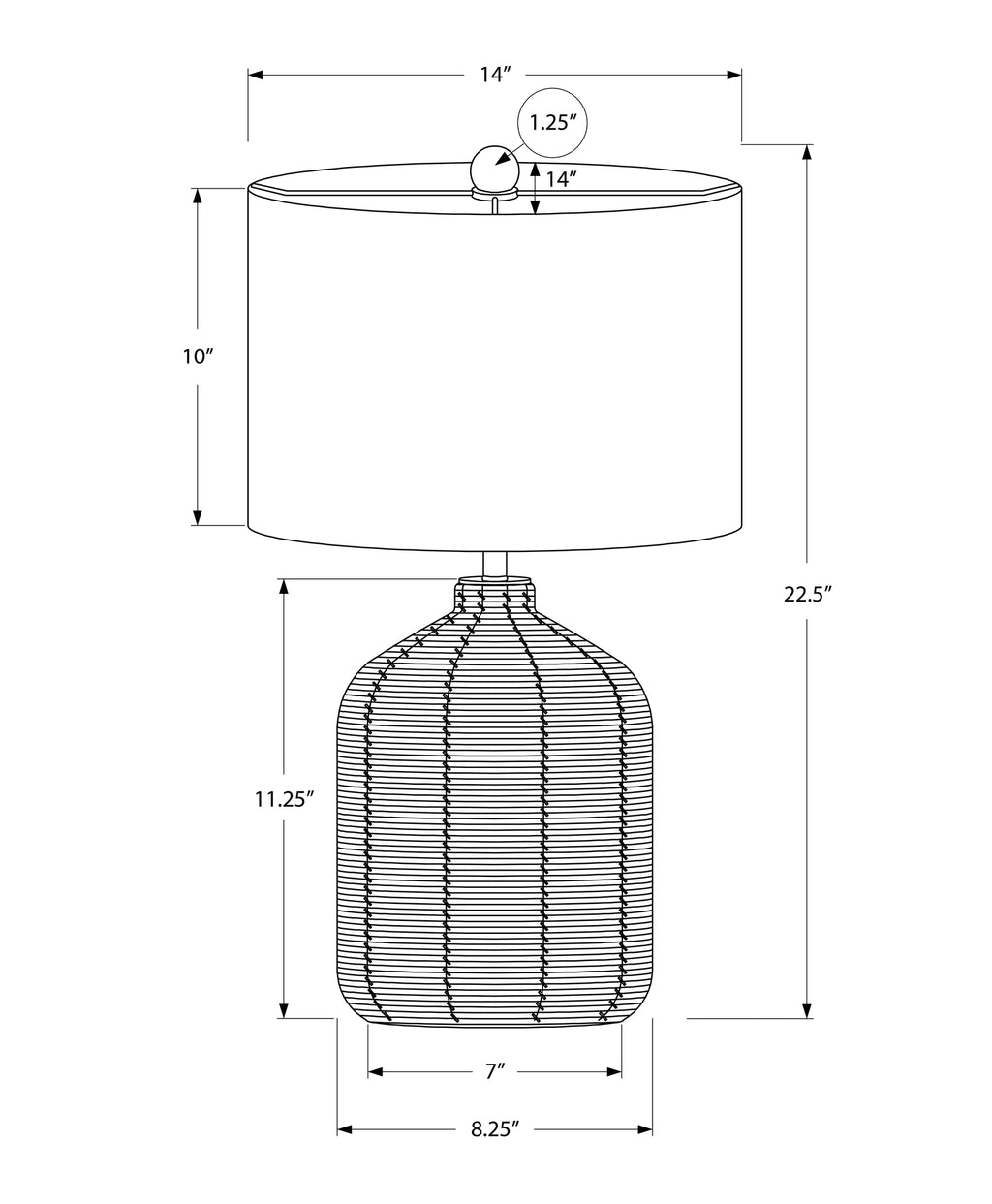 Yngbjorg Rattan Table Lamp