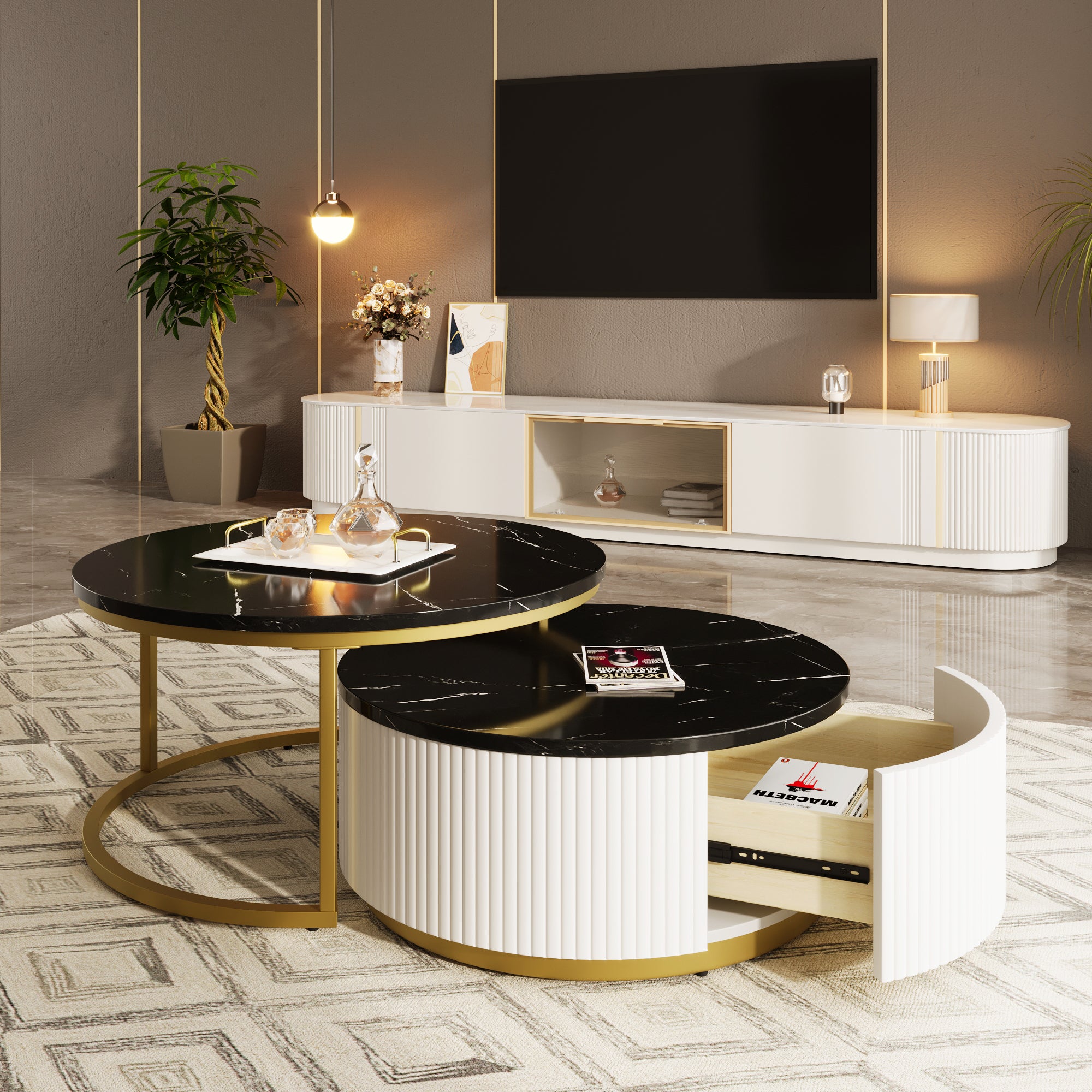Thea Fluted Coffee Table
