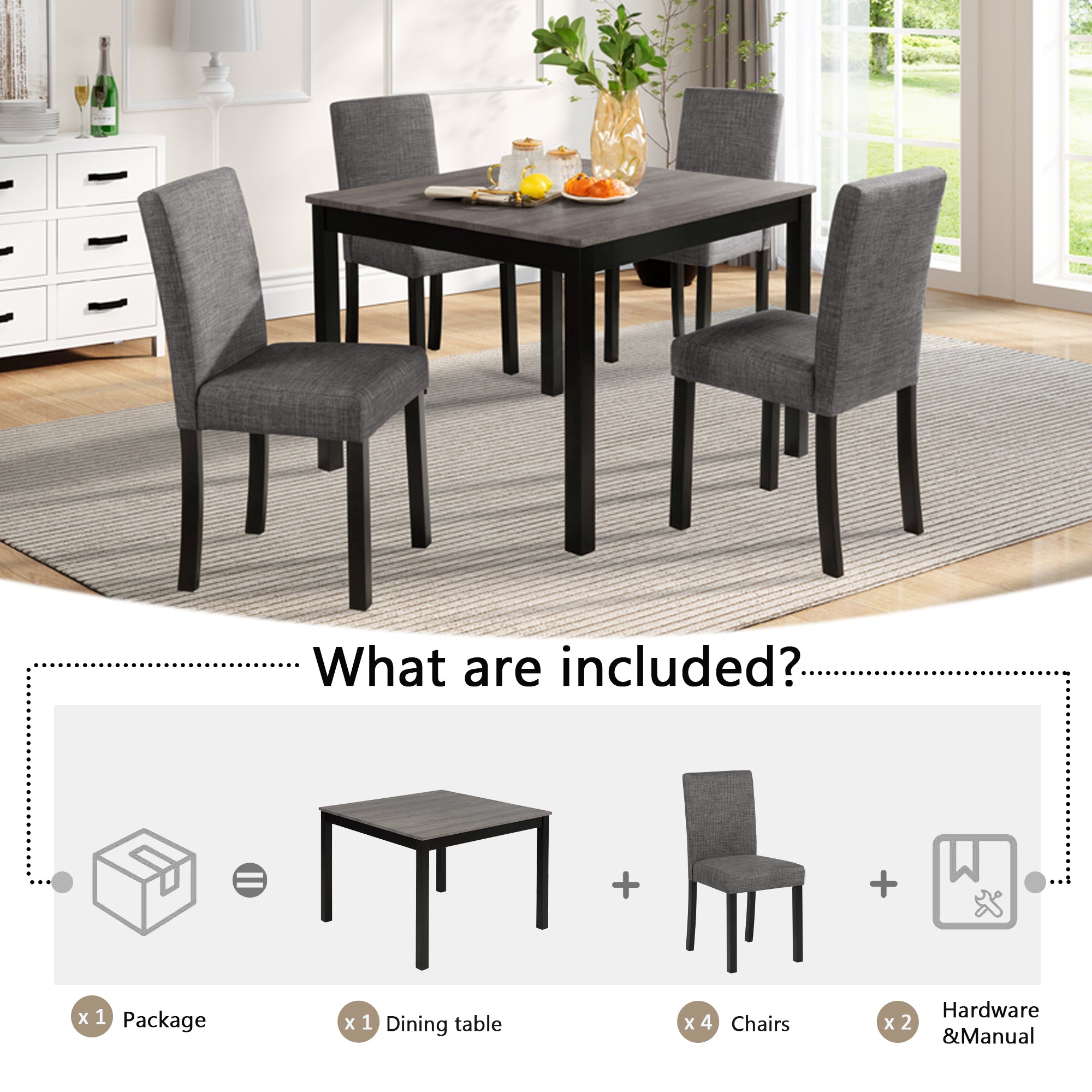 Gunda 5-Piece Dining Set