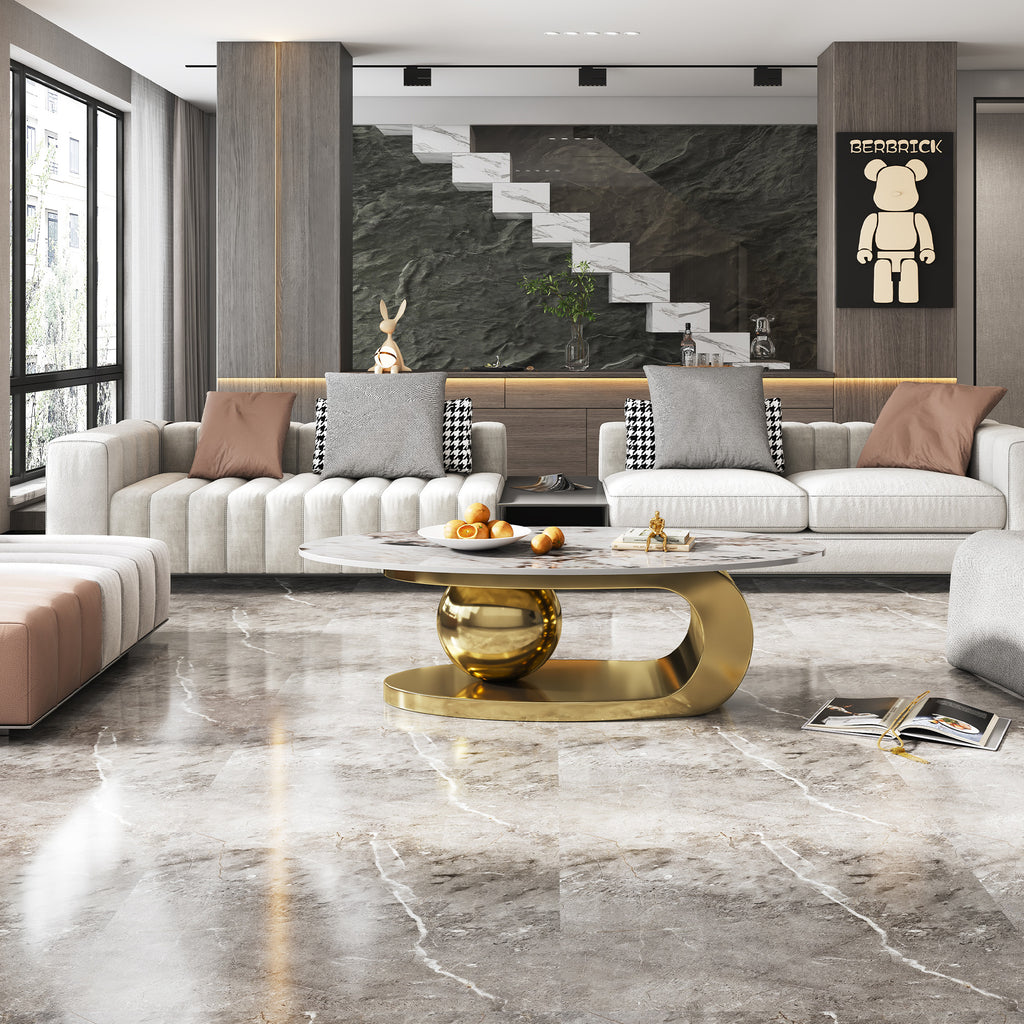 Lauge Oval Marble Coffee Table