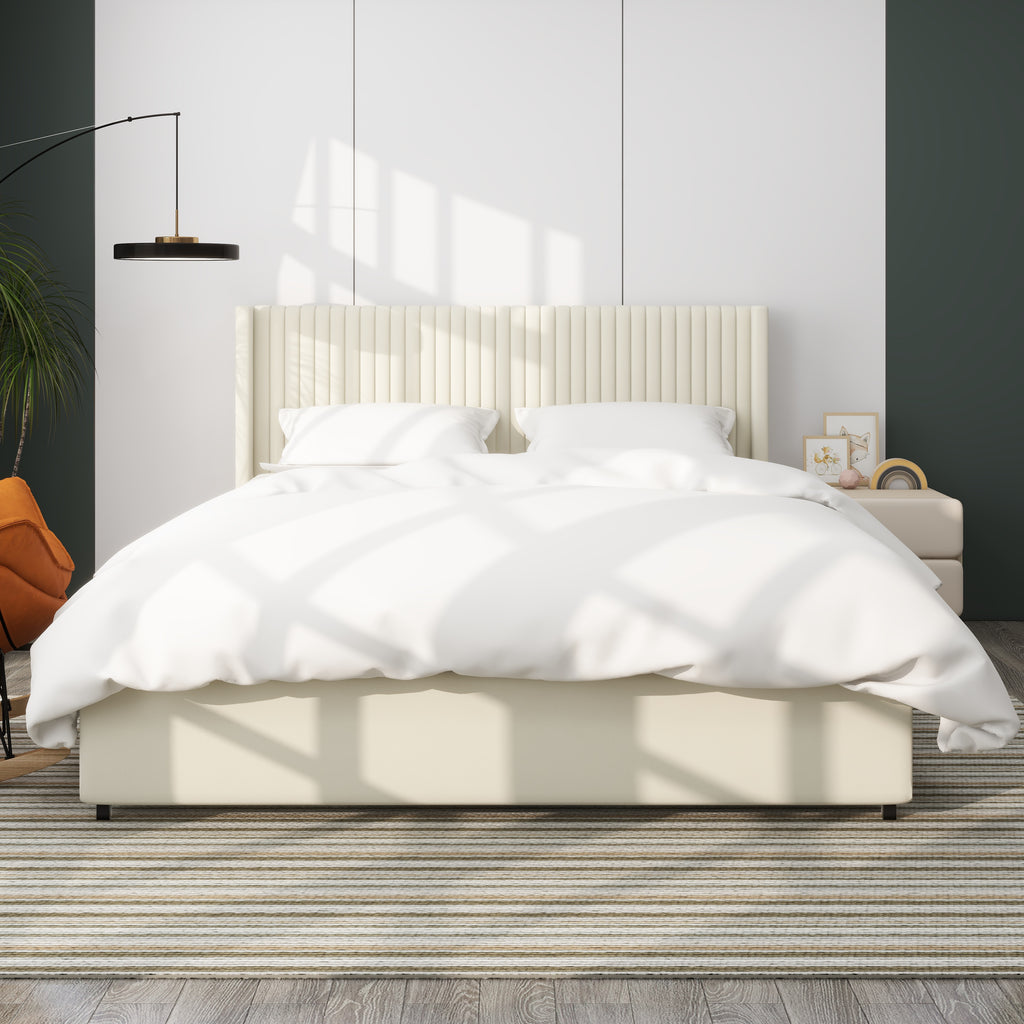 Lykke Velvet Queen Platform Bed Frame