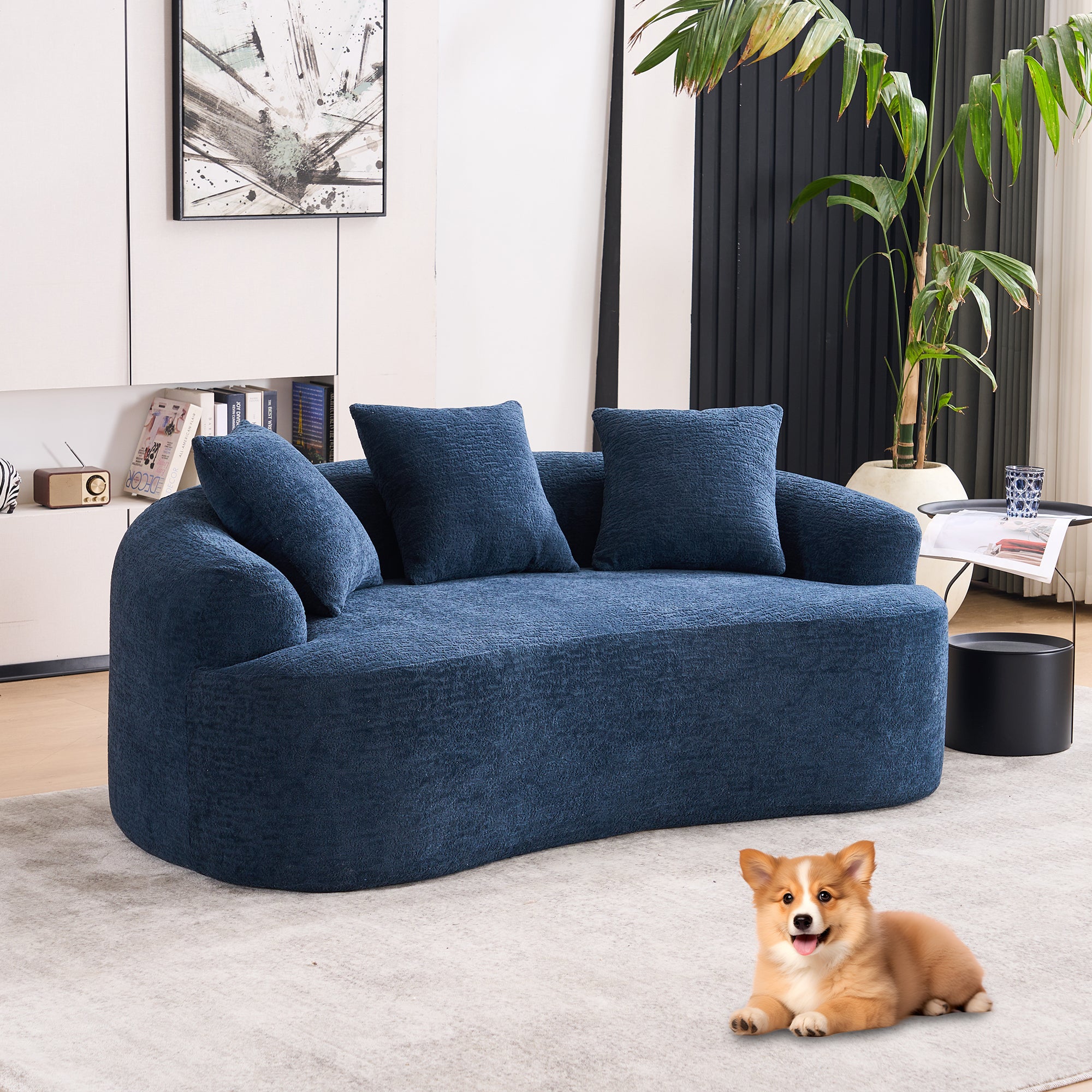 Greta Curved 65" Sofa