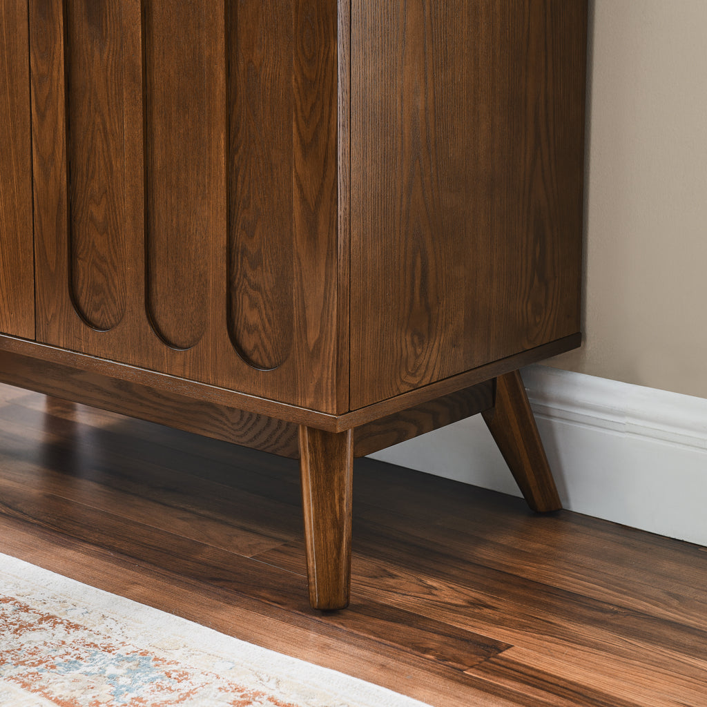 Tilde Fluted Walnut Cabinet