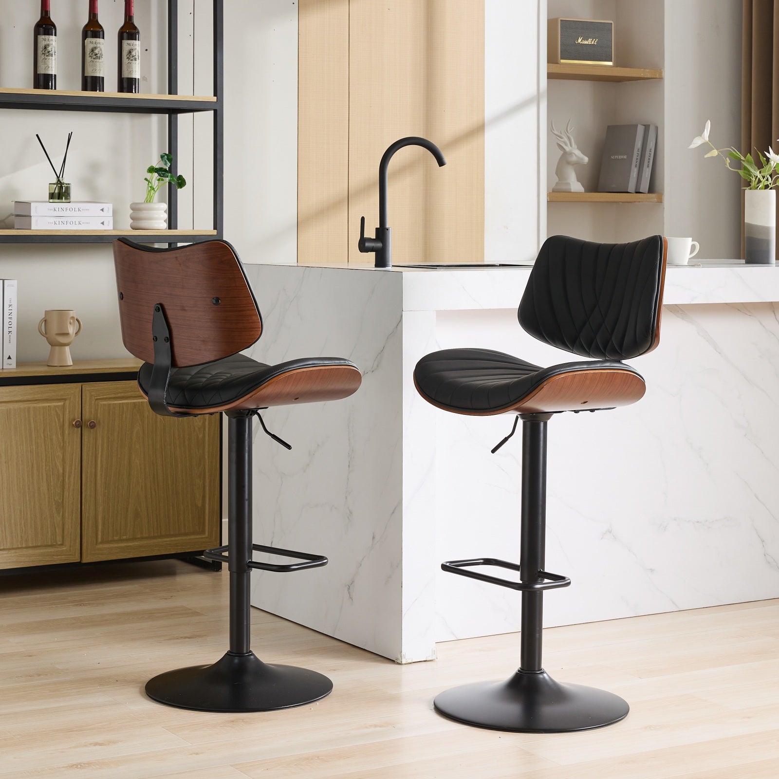 Cleo Swivel Walnut Dining Chair