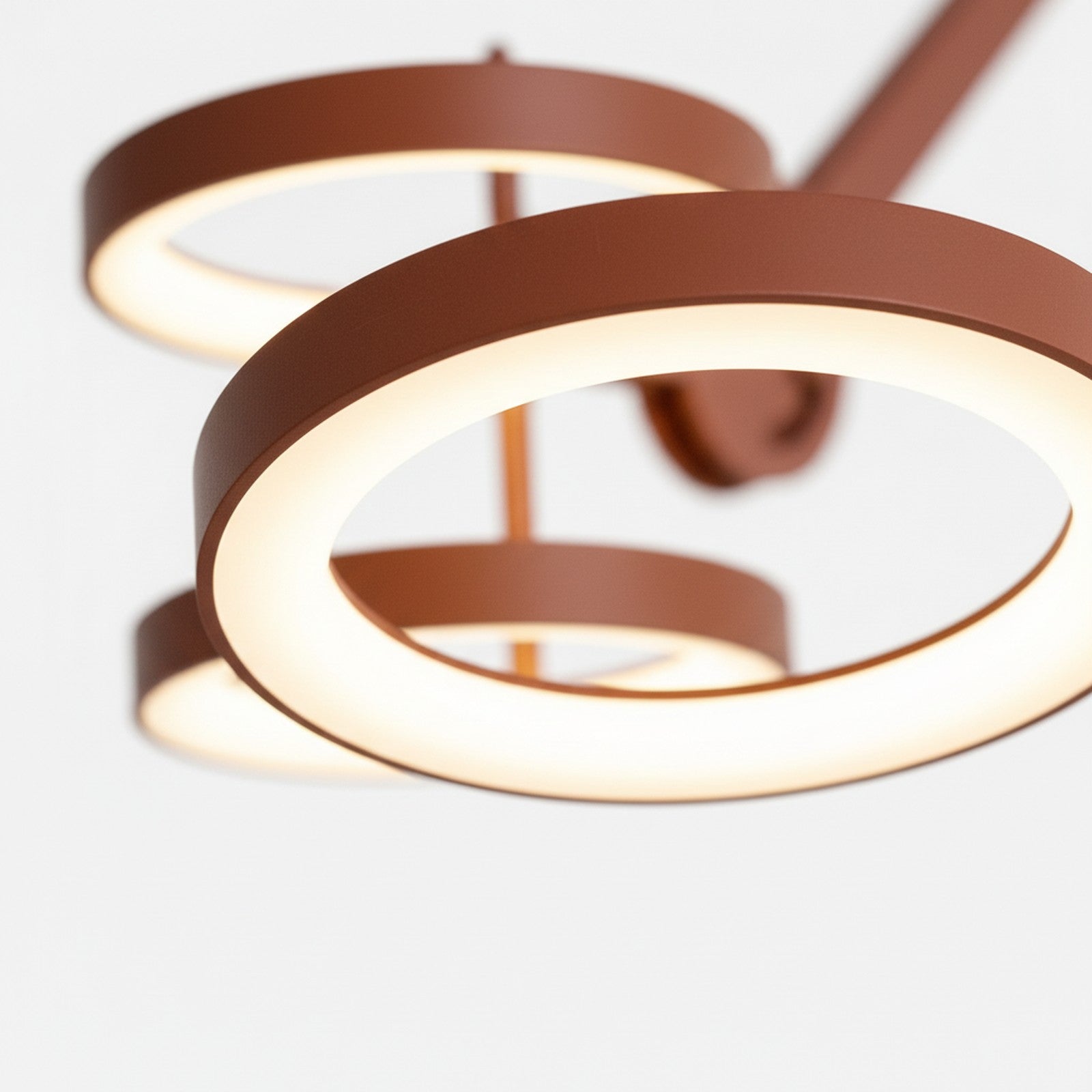24mm Circle Arc Floor Lamp Double - LED Ring Detail