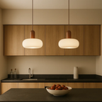 Scandinavian cream-colored pendant lamp