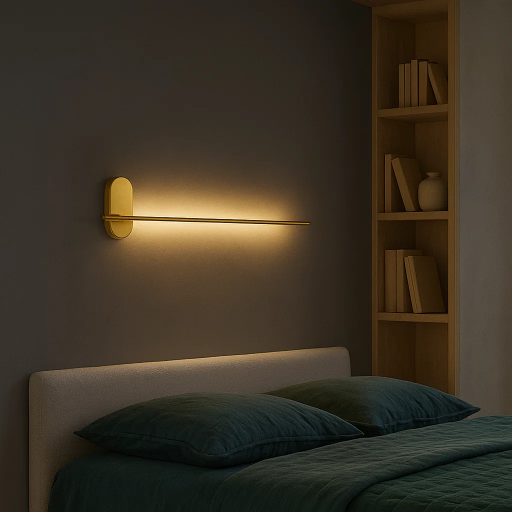 Moderne minimalistische lineaire strip wandlamp