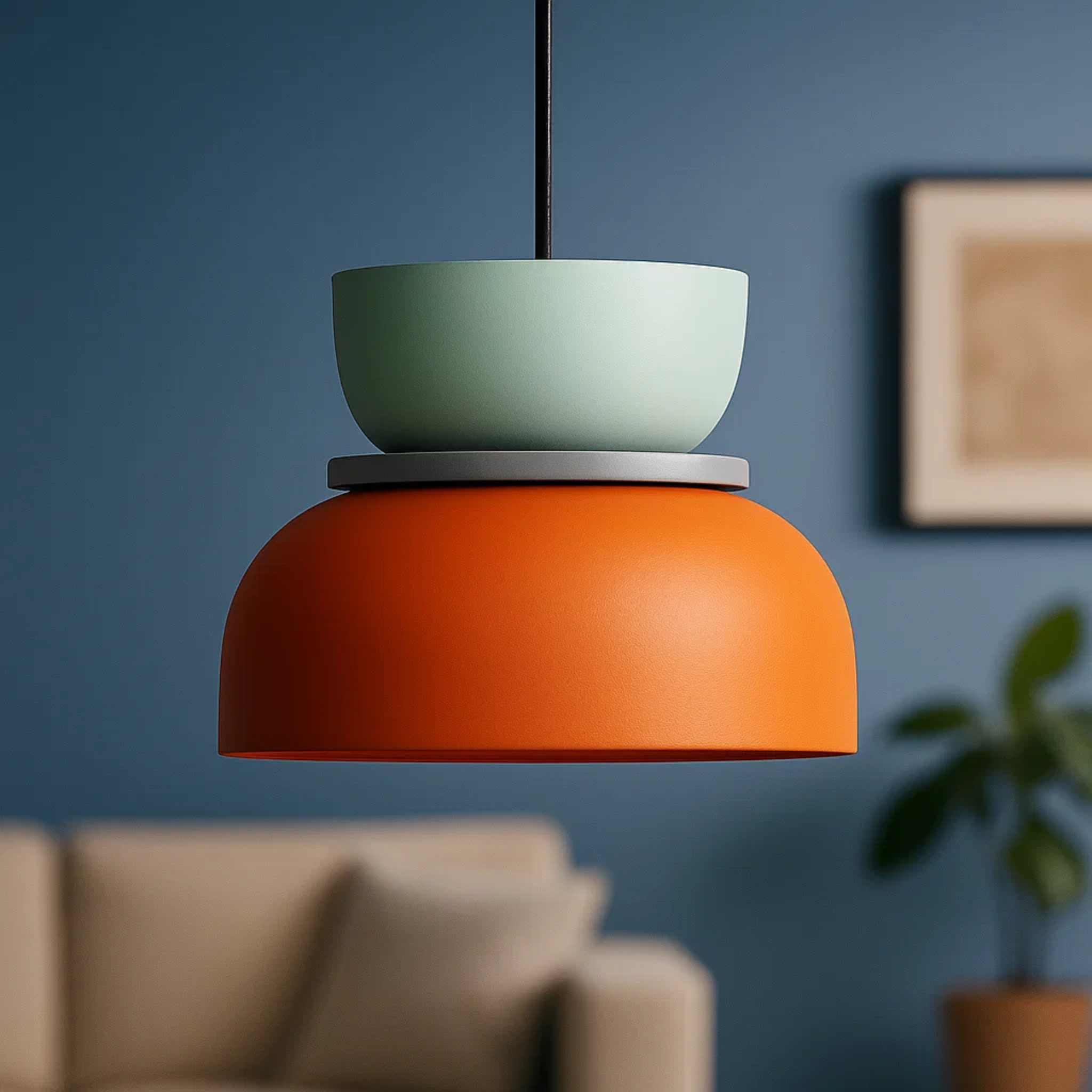 Moderne kleurrijke gelaagde macaron hanglamp