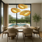 Warme bamboe plafondlamp voor een rustige sfeer