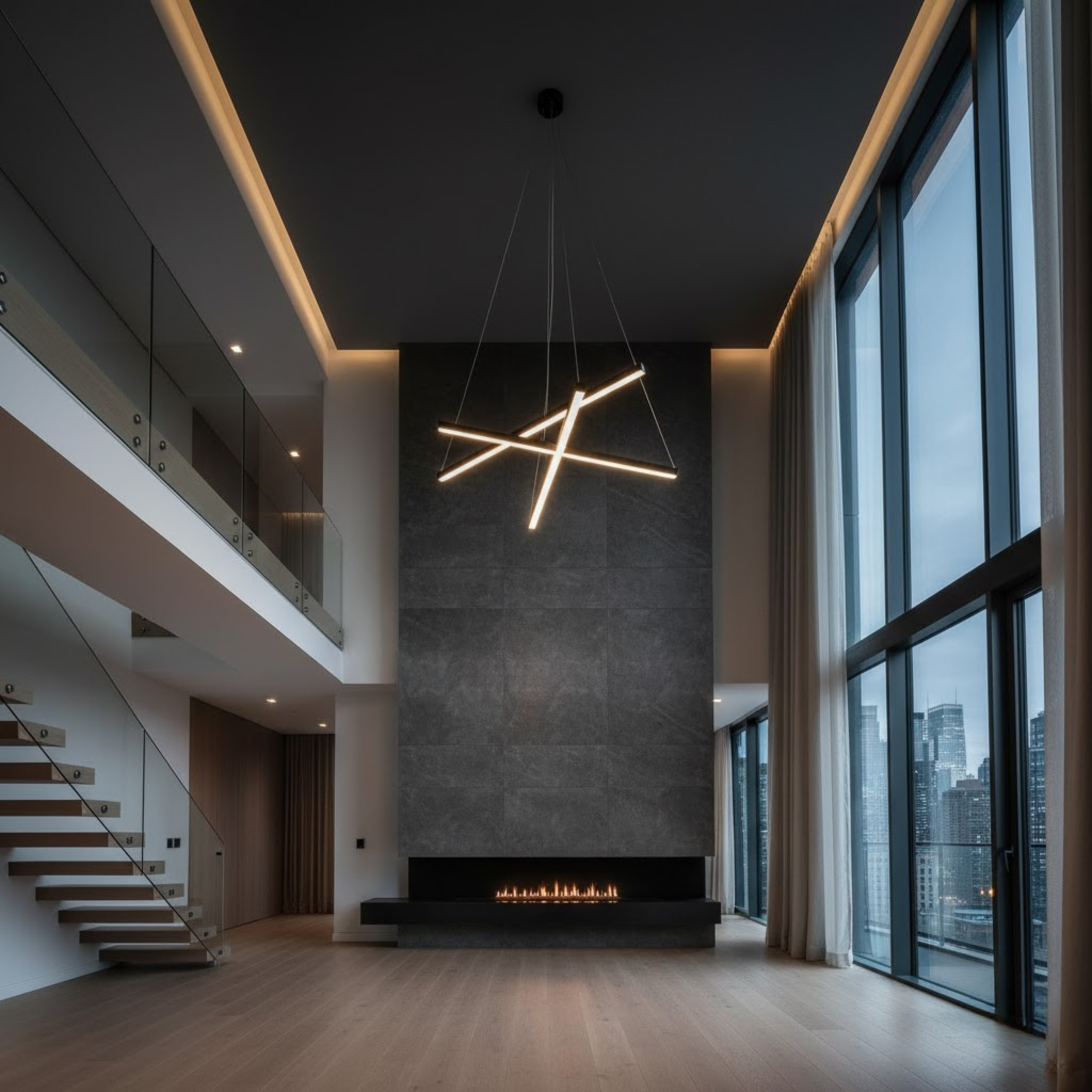 Minimalistische LED-staaf hanglampen