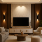 Moderne wandlamp met gebogen ontwerp in zwart-metallic afwerking