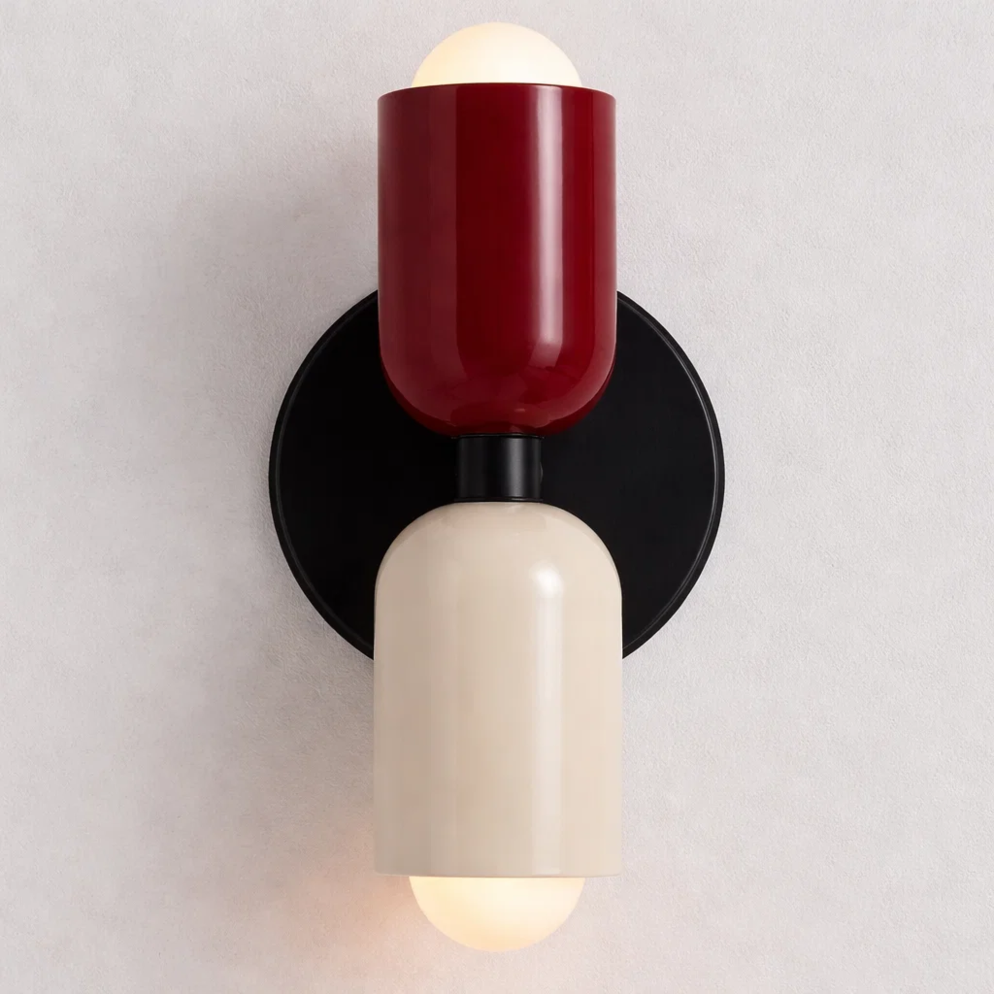 Dubbele wandlamp met warm licht