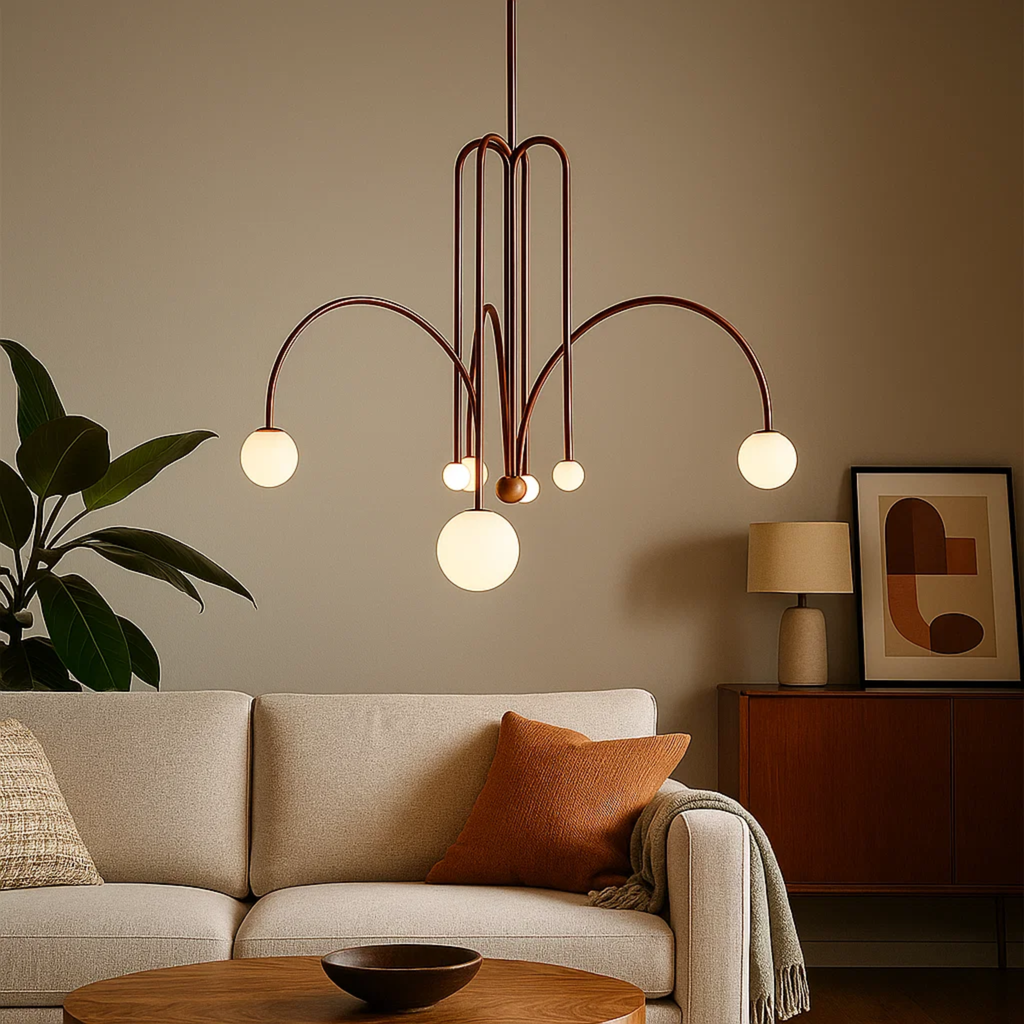 Design hanglamp met ronde lichtbollen