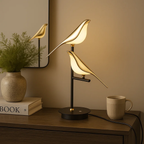 LED-tafellamp met vogelfiguren