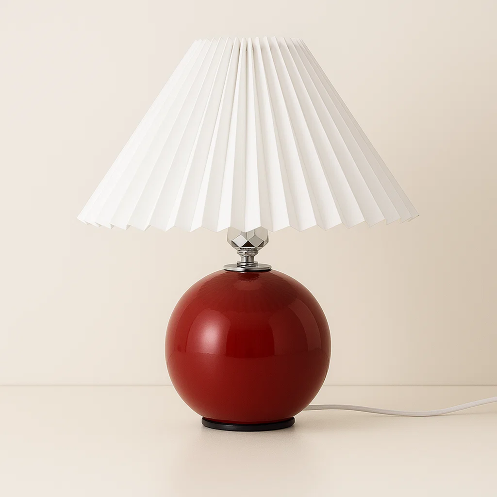 Tafellamp met geplooide kap