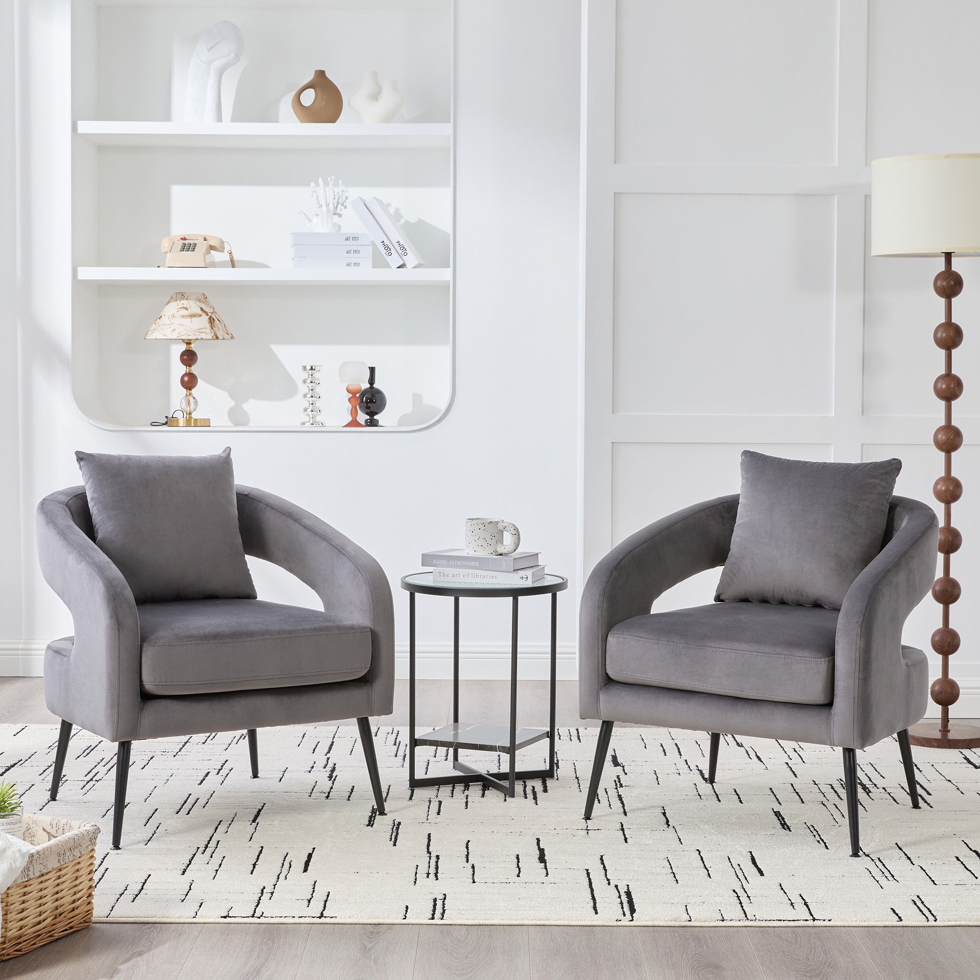 Per Barrel Velvet Accent Chair
