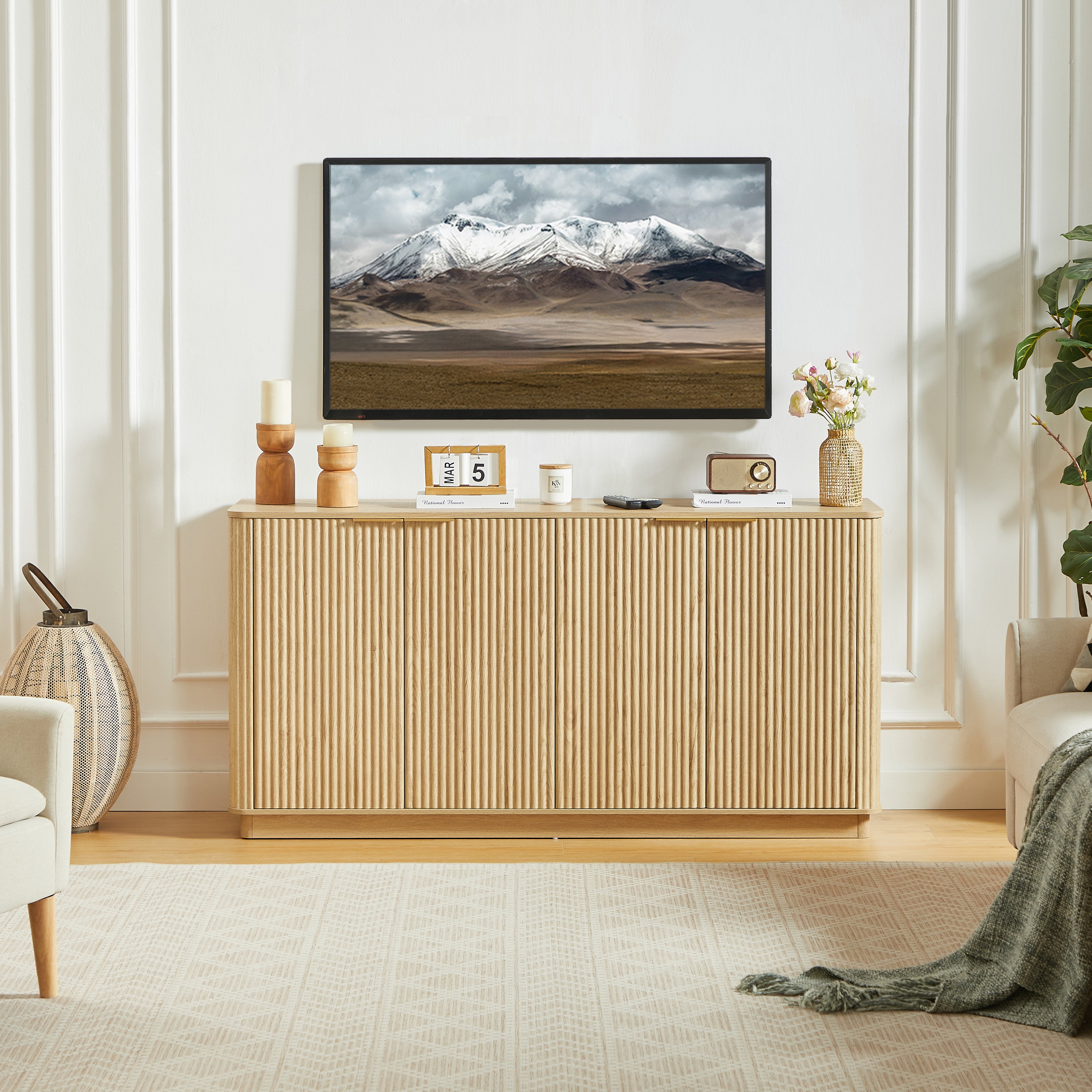 Nanna Curved Oak Sideboard