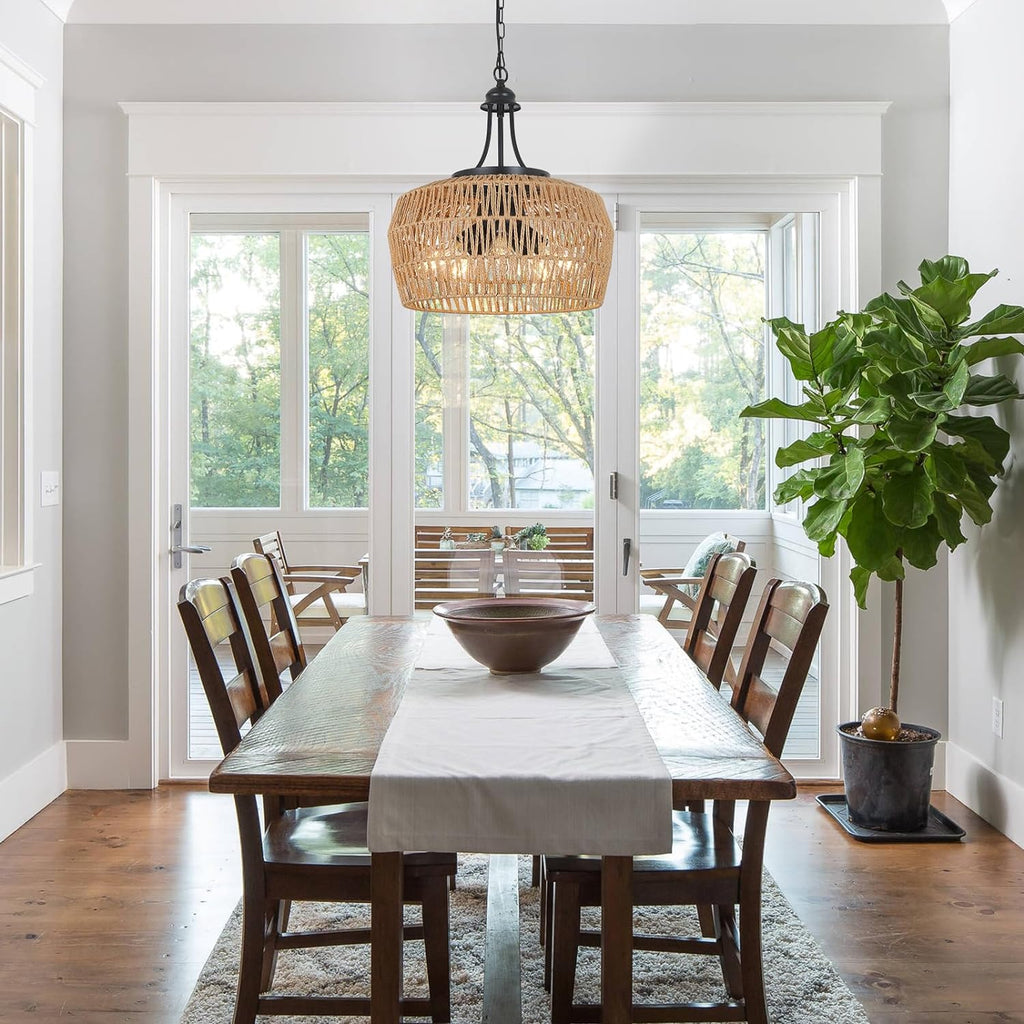 Sylvi Rattan Chandelier