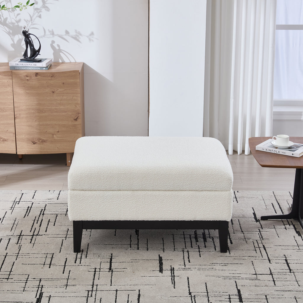 Aksel Storage Boucle Ottoman
