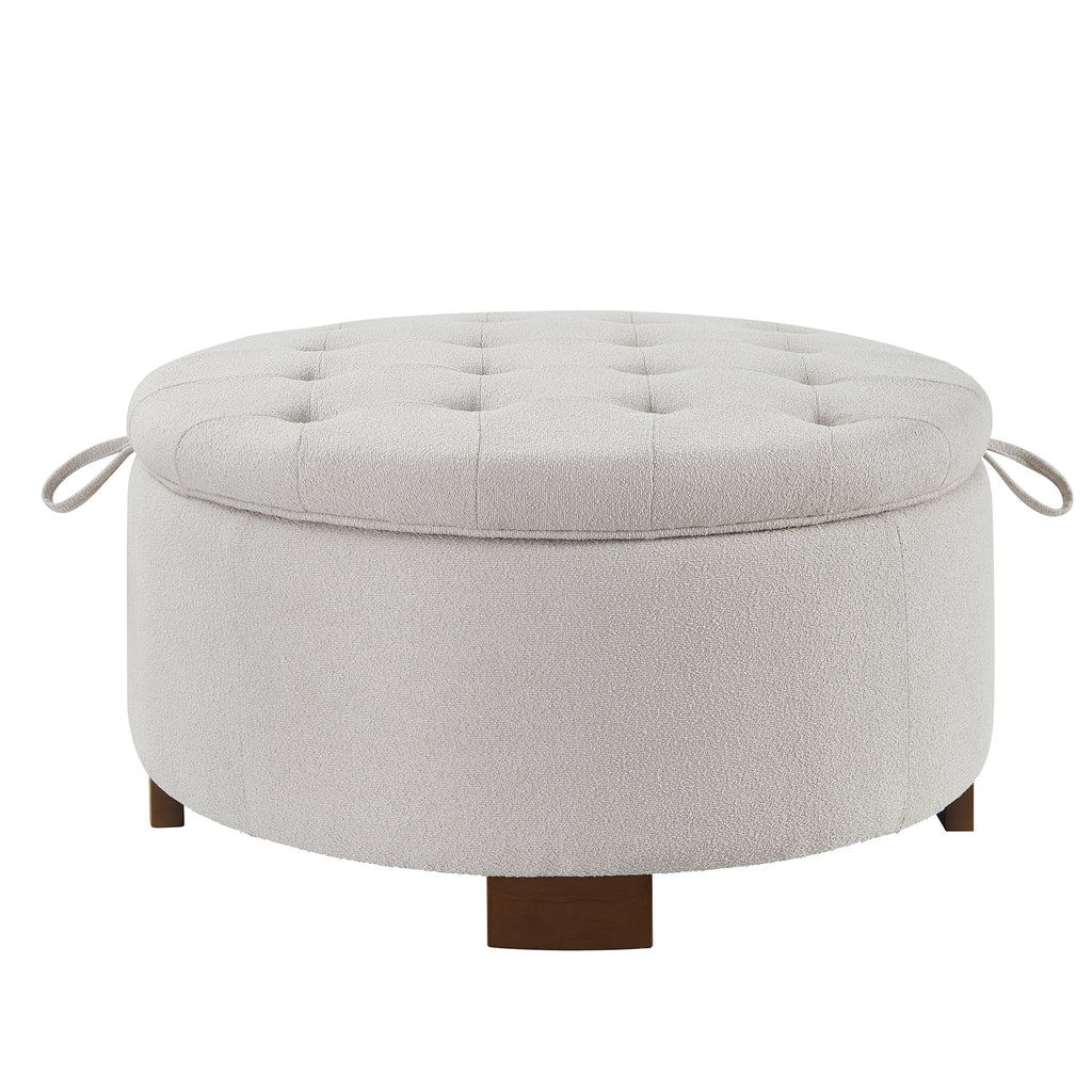 Torhild Round Boucle Ottoman