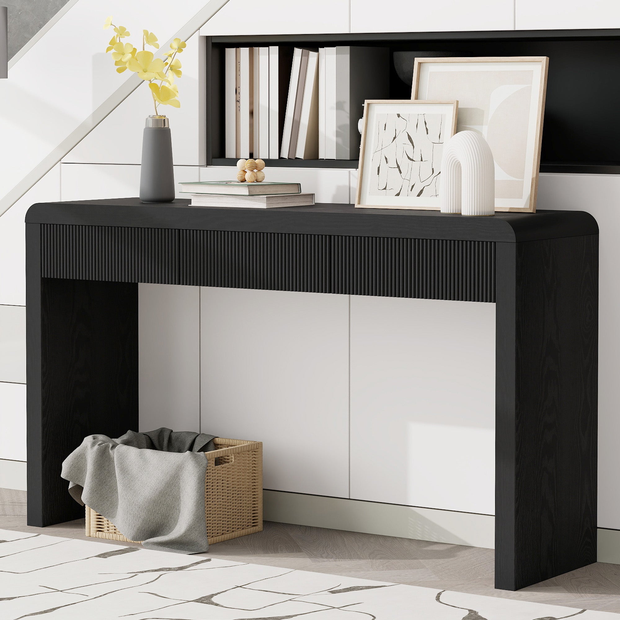 Lotte Fluted Solid Wood Console Table