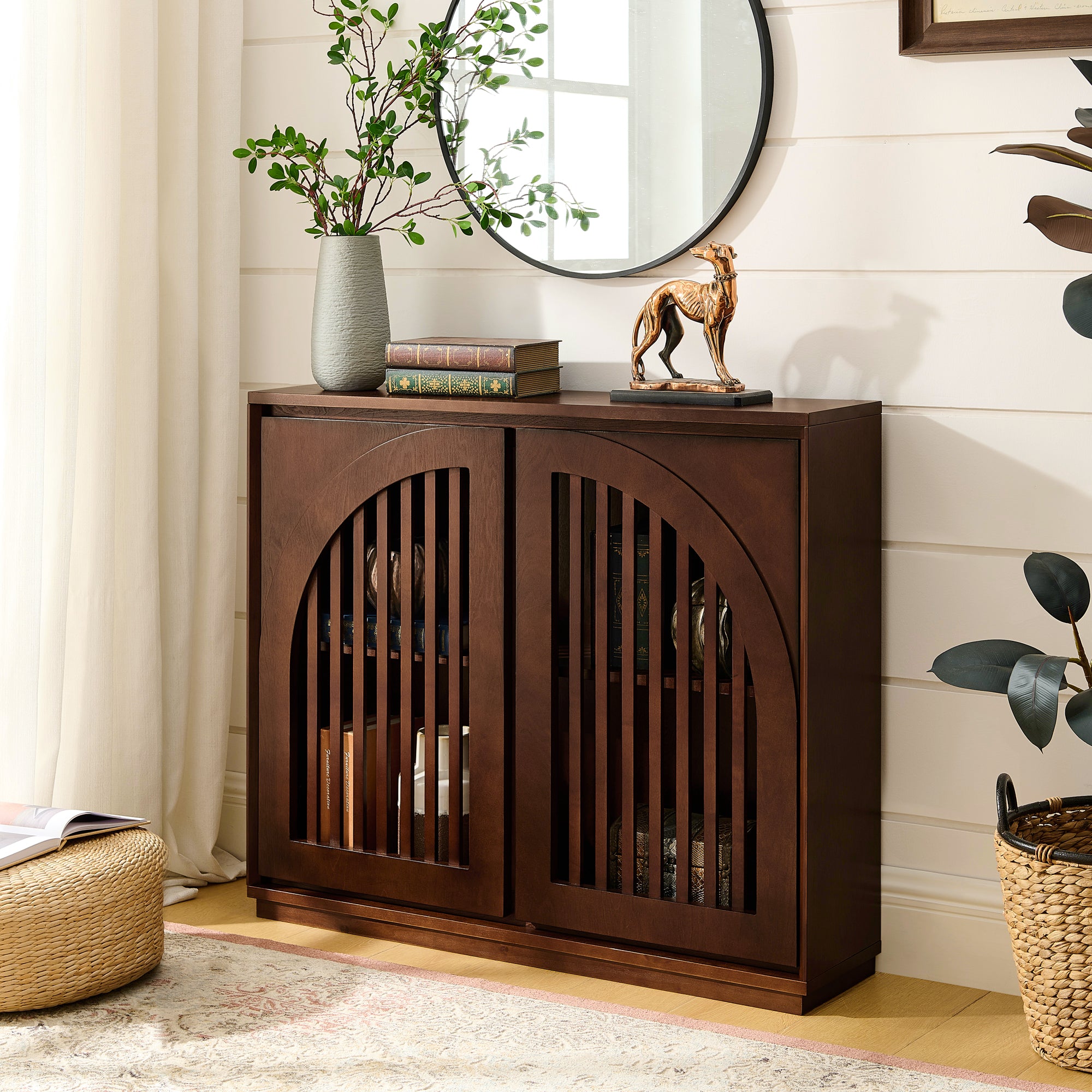 Rikke Fluted Solid Wood Cabinet