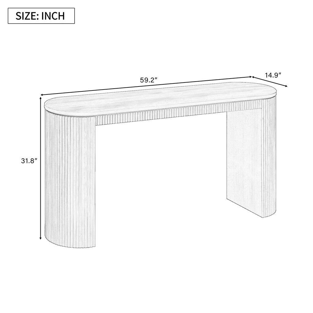 Jenrik Curved Console Table