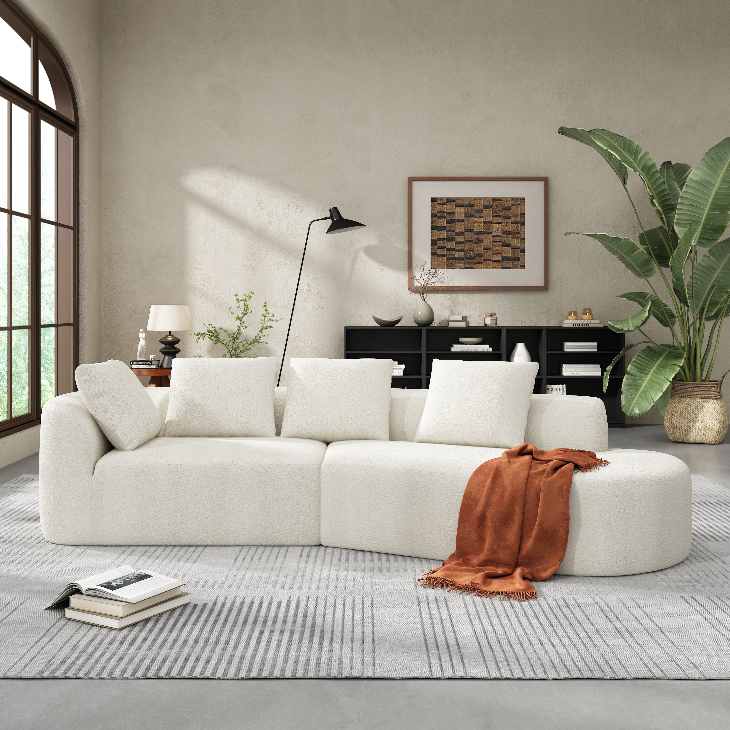 Dagny Curved 116" Sofa