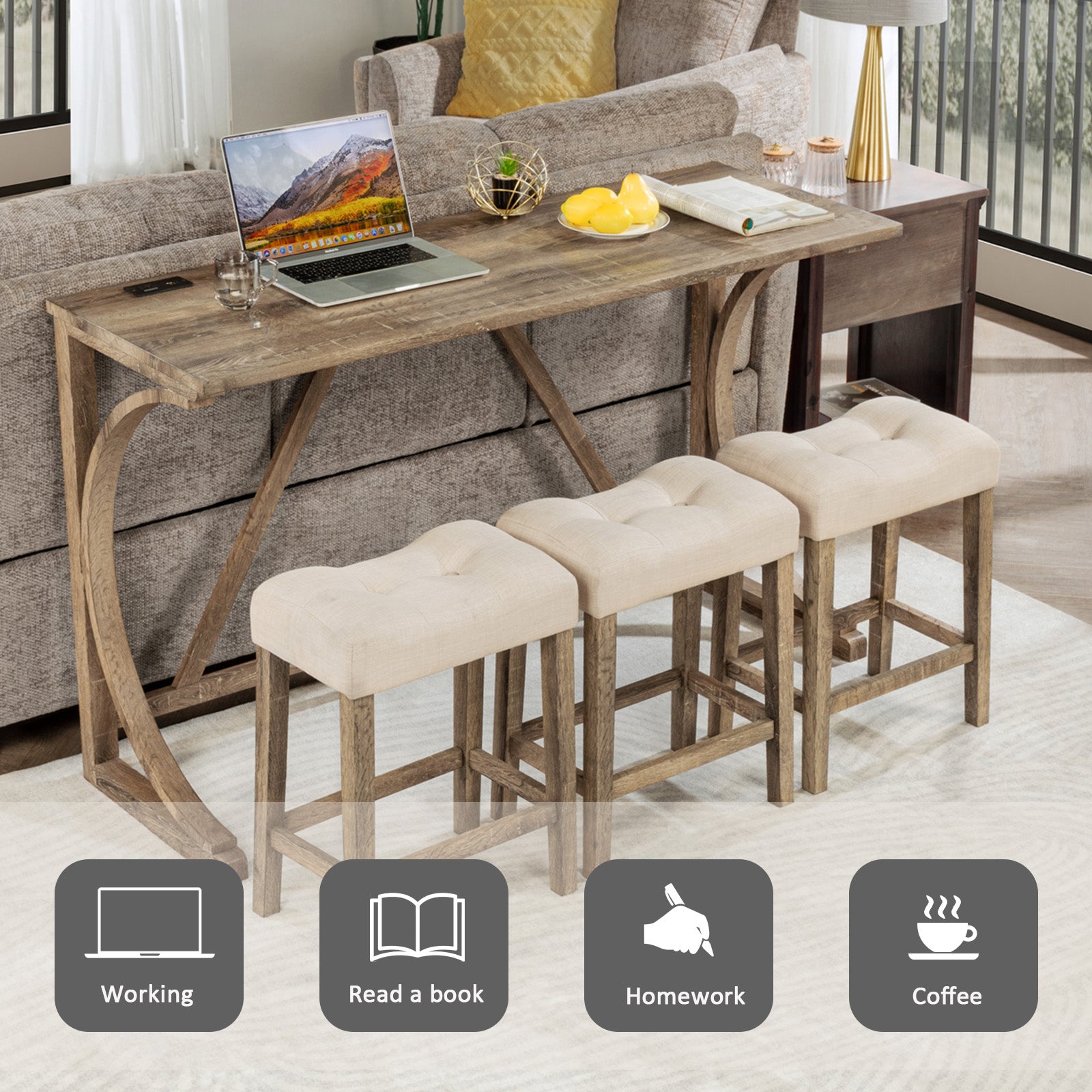 Une 4-Piece Dining Set
