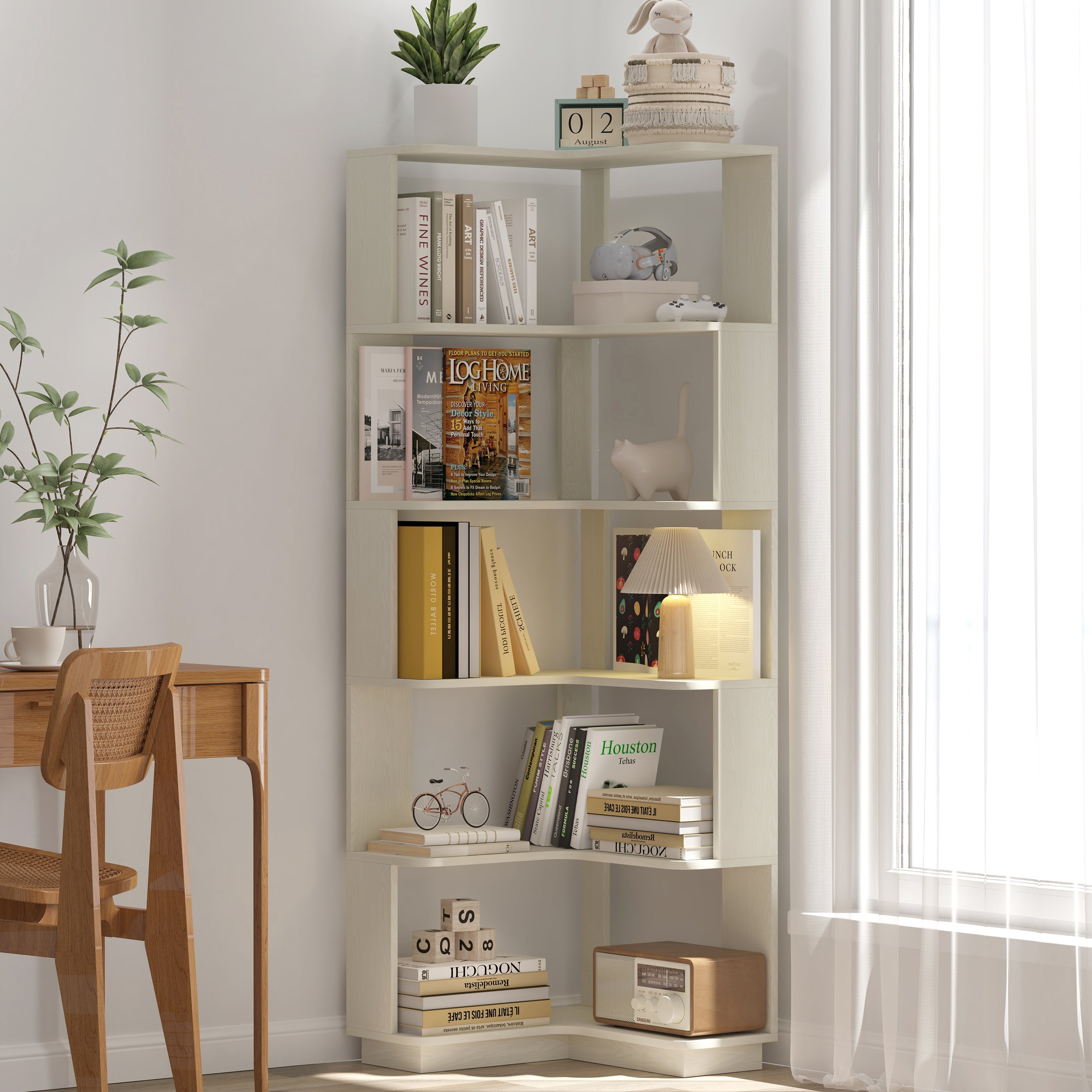 Oydis Corner Bookshelf