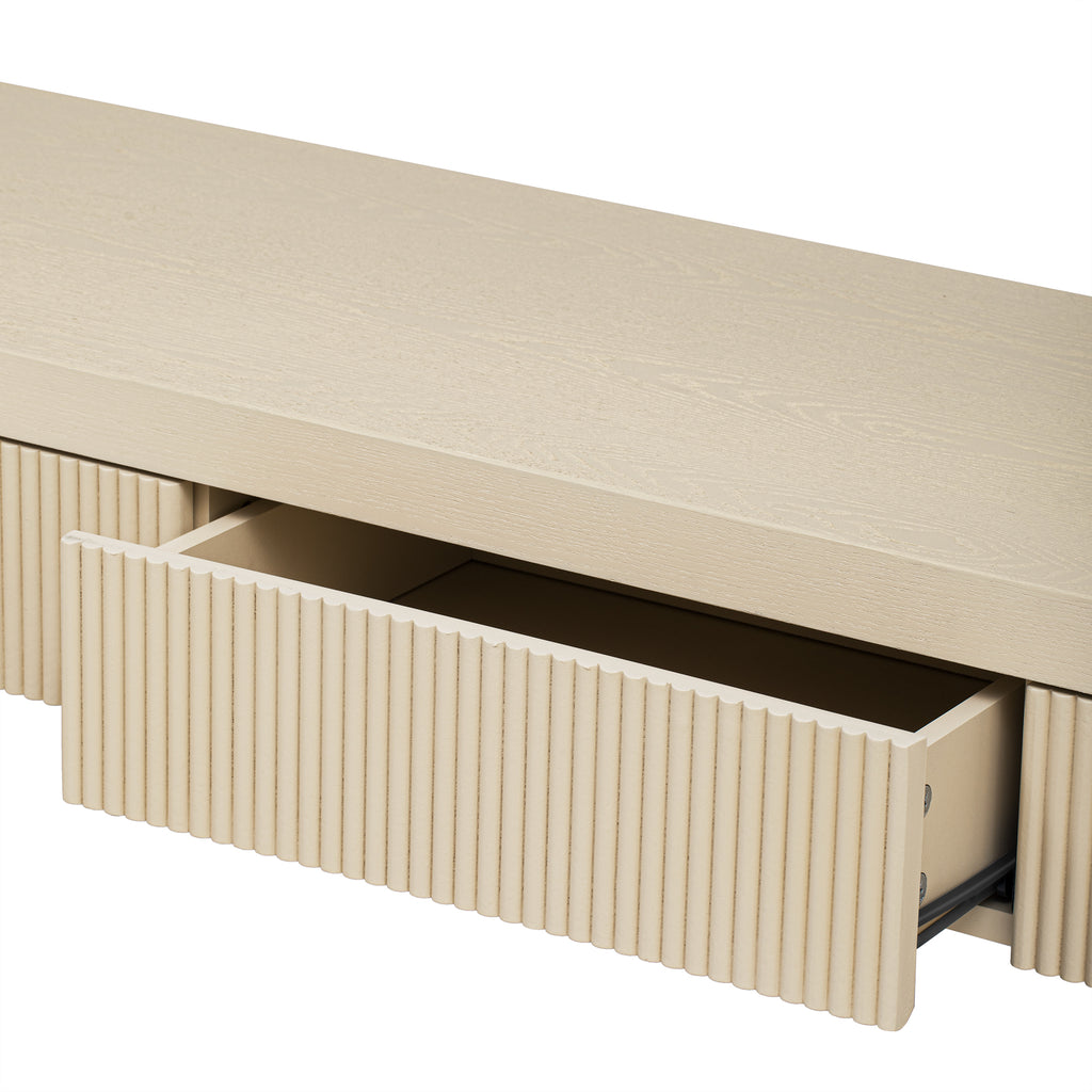 Lotte Fluted Solid Wood Console Table