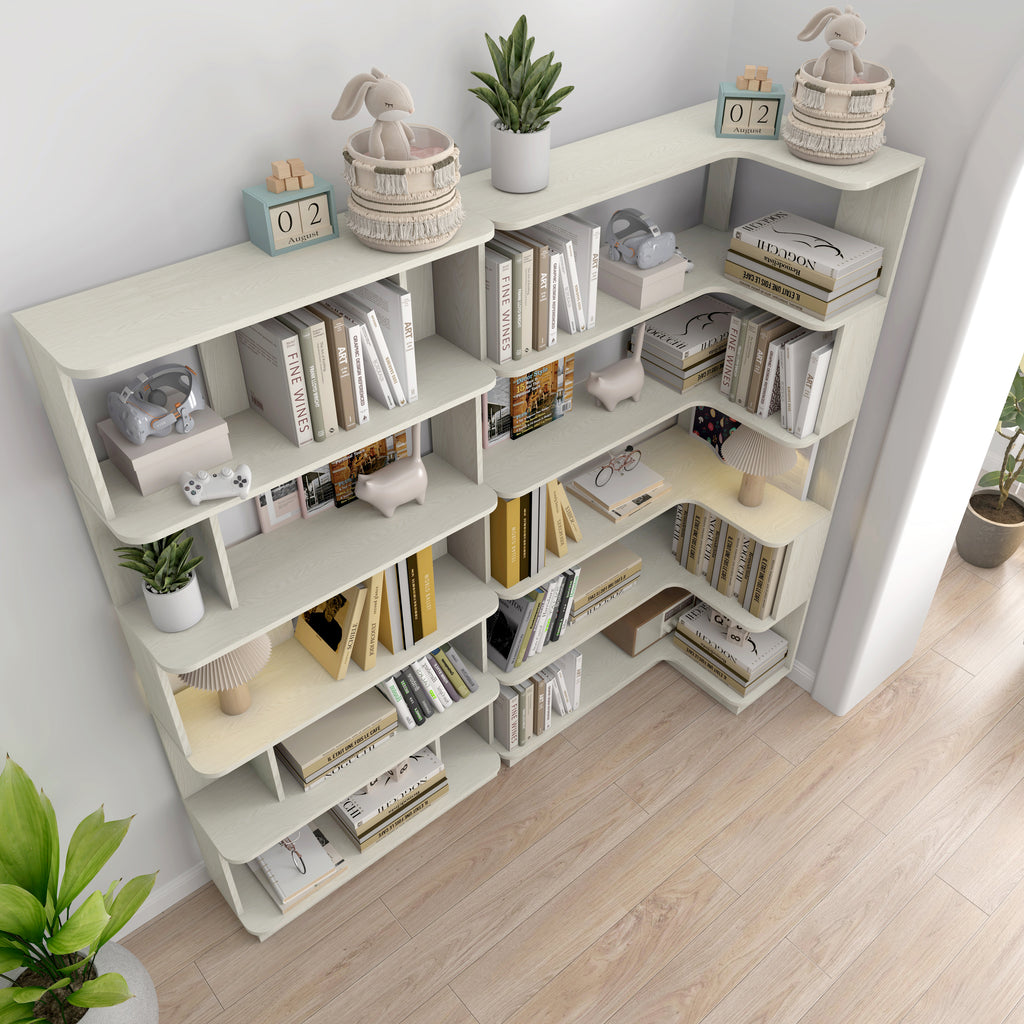 Halla Corner Oak Bookshelf