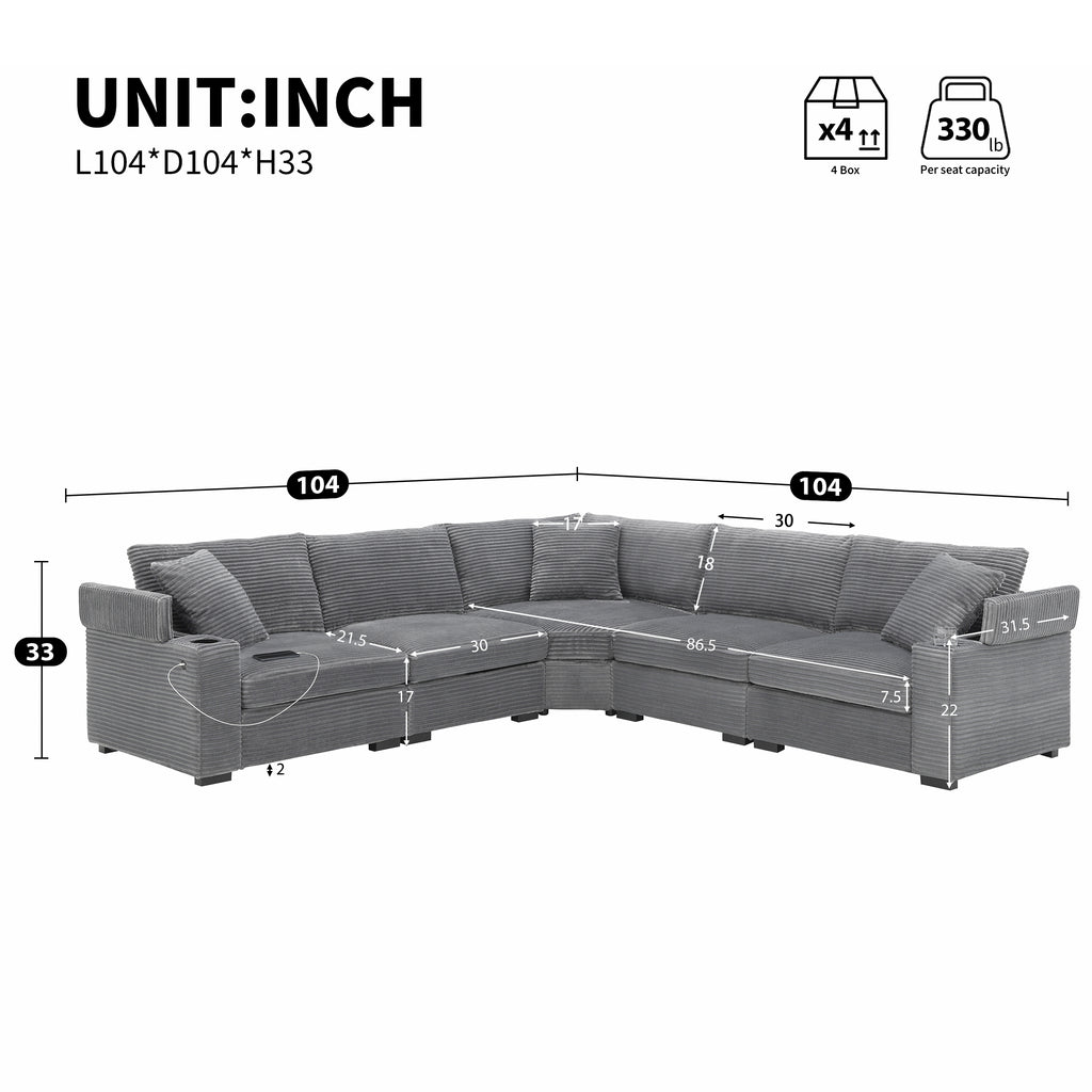 Lova Storage Sectional Sofa
