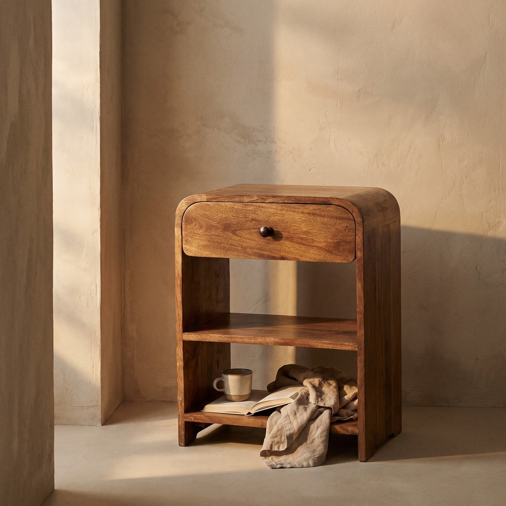 Eldar Solid Wood Nightstand