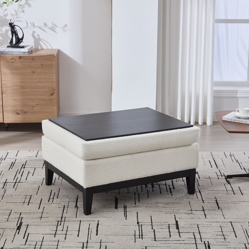 Aksel Storage Boucle Ottoman